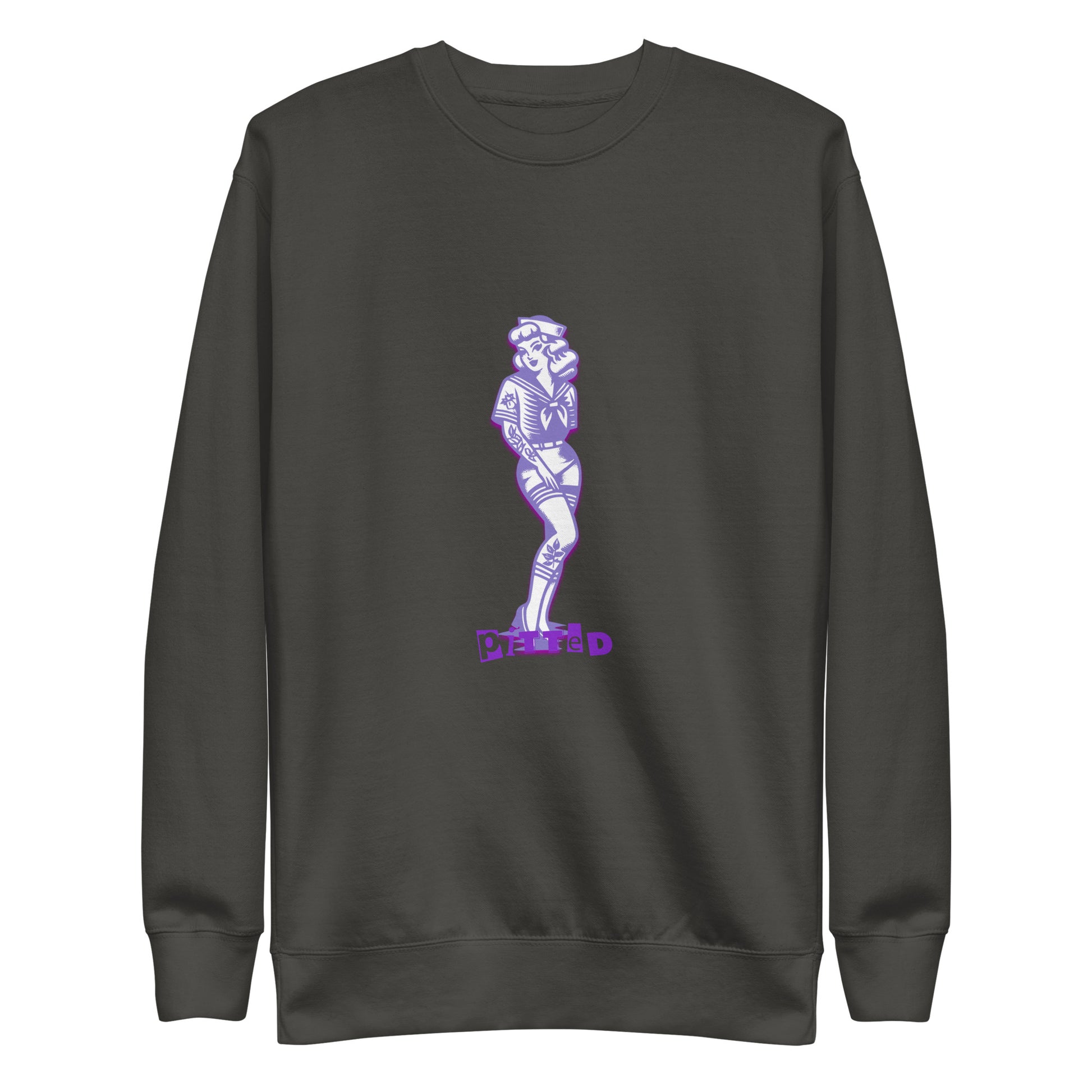 Hey Sailor PITTED Crew Neck: Sail into Bold Comfort Vintage Black 