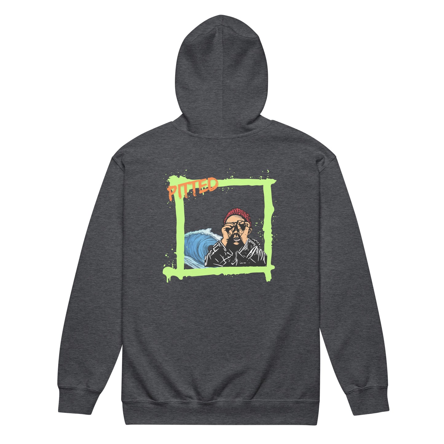 It’s On Hoodie: Bold Surf Style Meets Ultimate Comfort Dark Heather Grey Back 