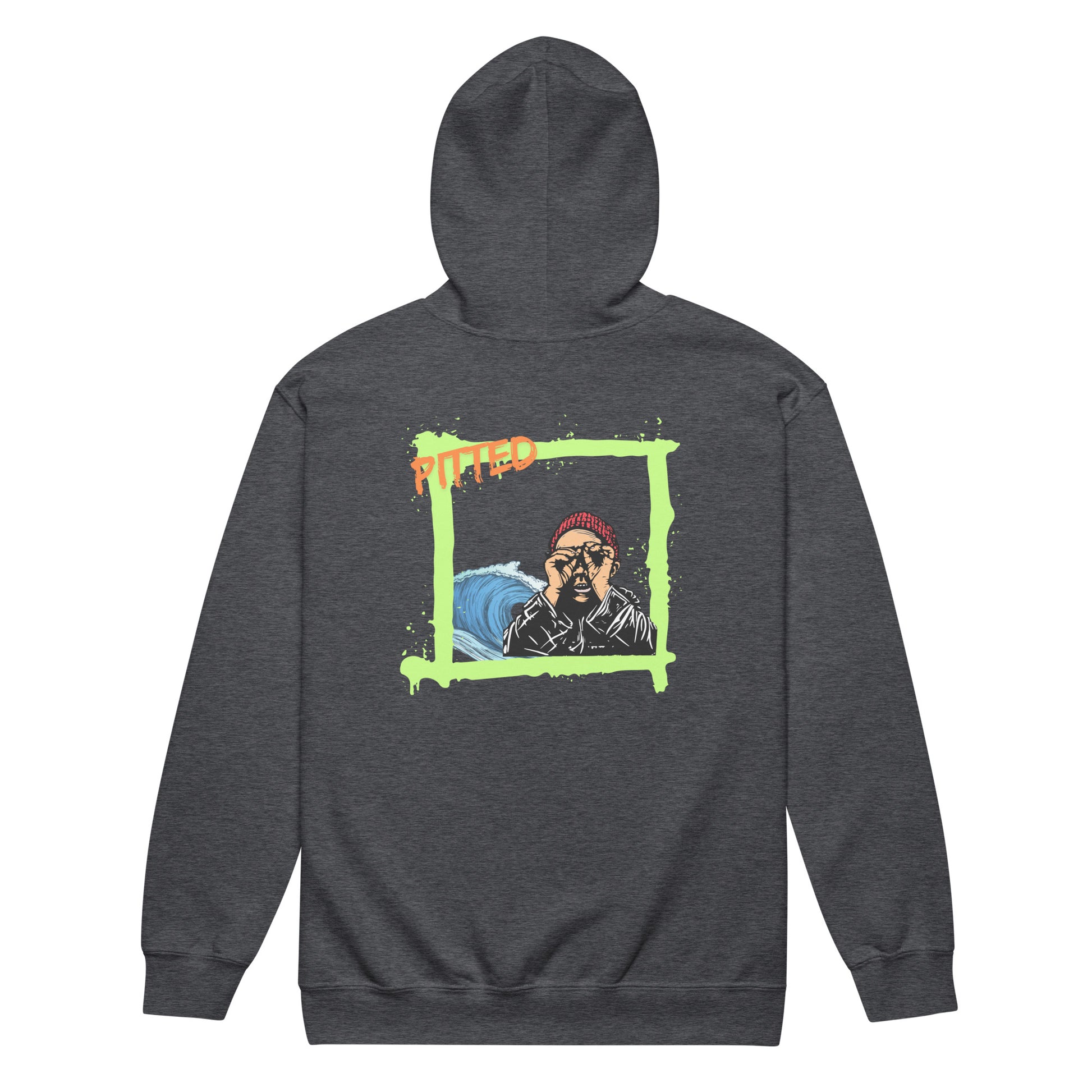 It’s On Hoodie: Bold Surf Style Meets Ultimate Comfort Dark Heather Grey Back 