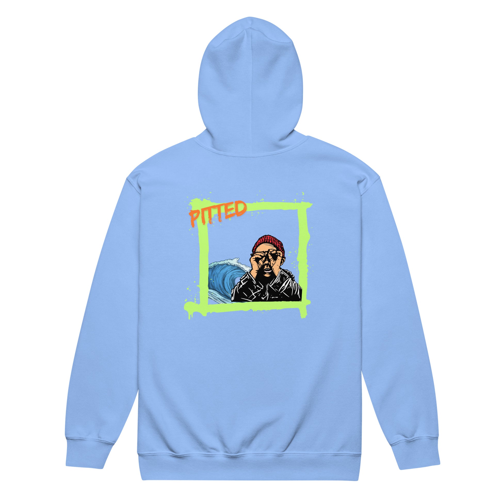 It’s On Hoodie: Bold Surf Style Meets Ultimate Comfort Carolina Blue Back 
