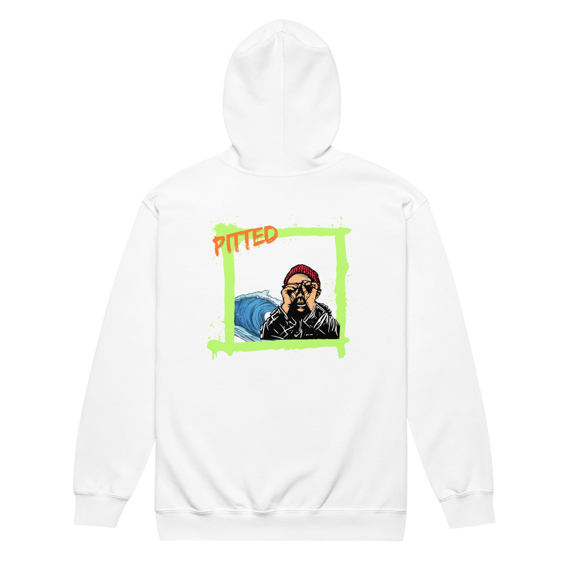 It’s On Hoodie: Bold Surf Style Meets Ultimate Comfort White Back 