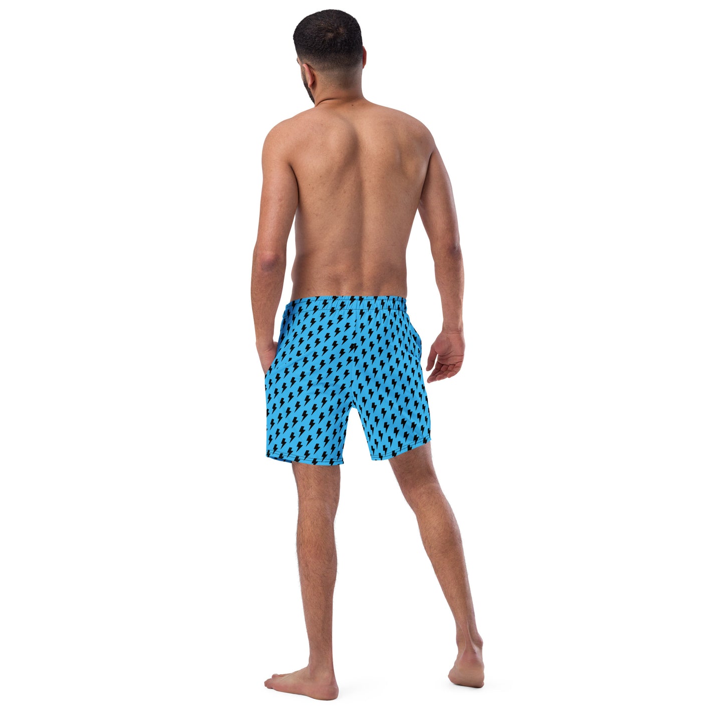 Lightning Strike: The Ultimate Blue Swim Trunks