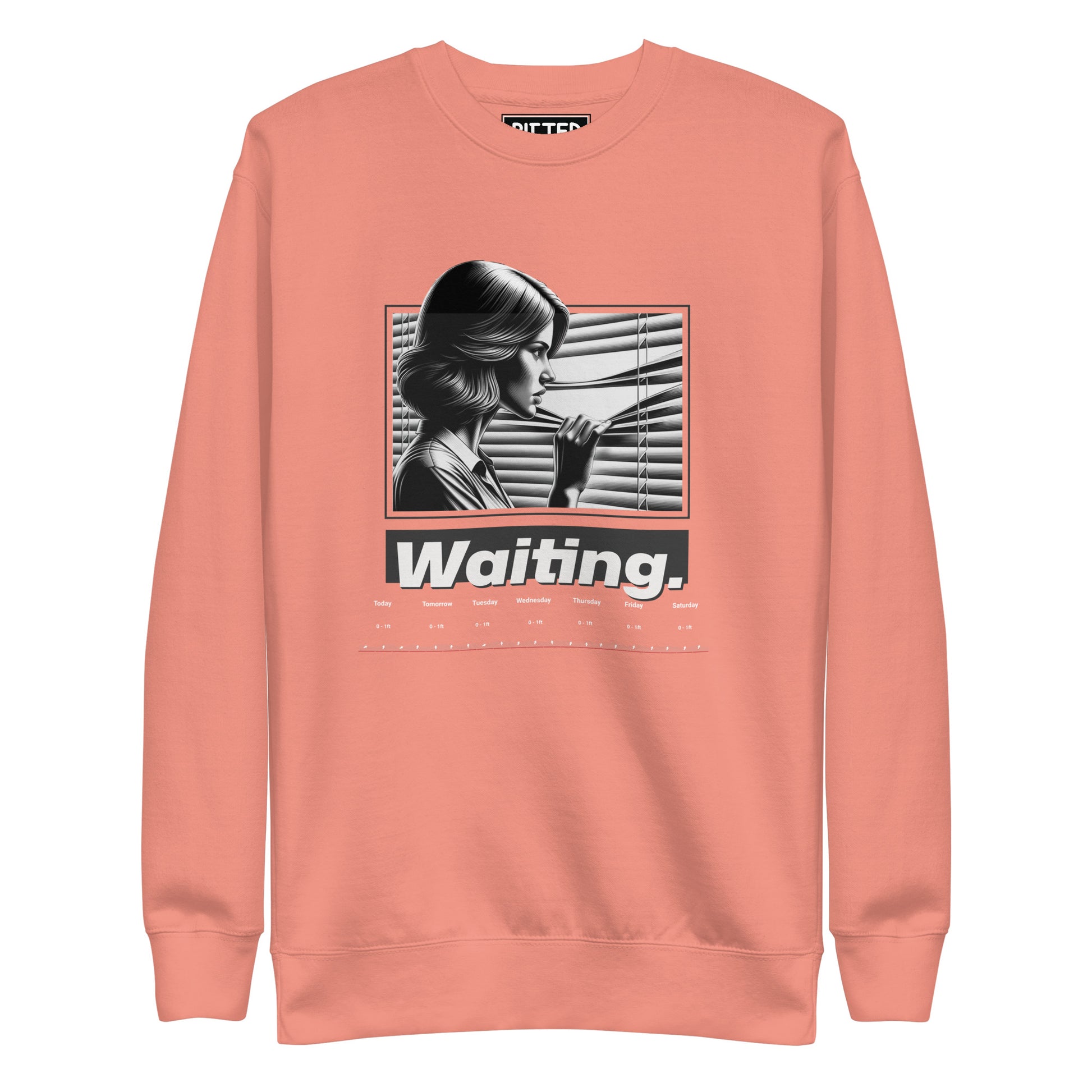 New England Surf Report Crewneck: Bold Style & Comfort Dusty Rose
