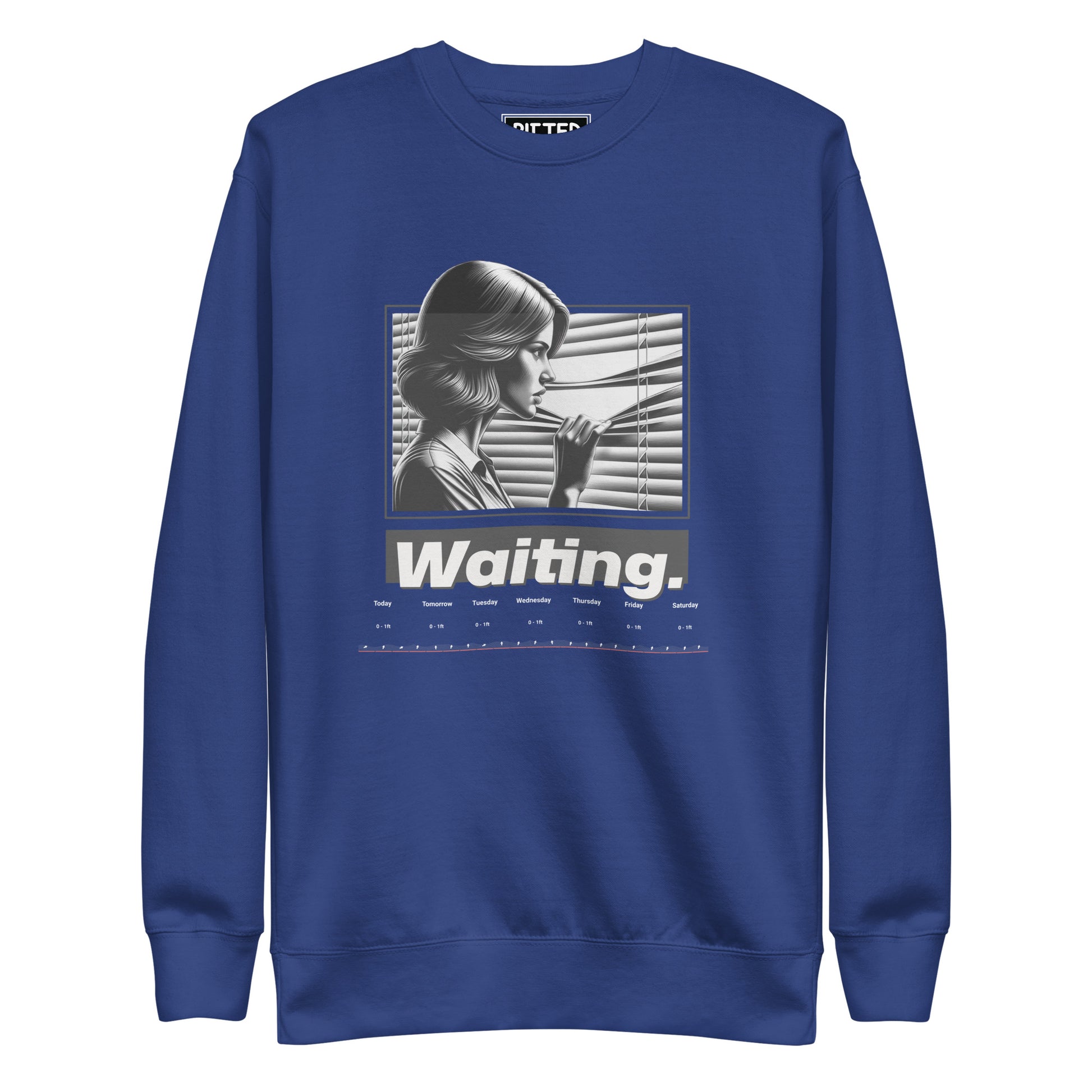 New England Surf Report Crewneck: Bold Style & Comfort Royal