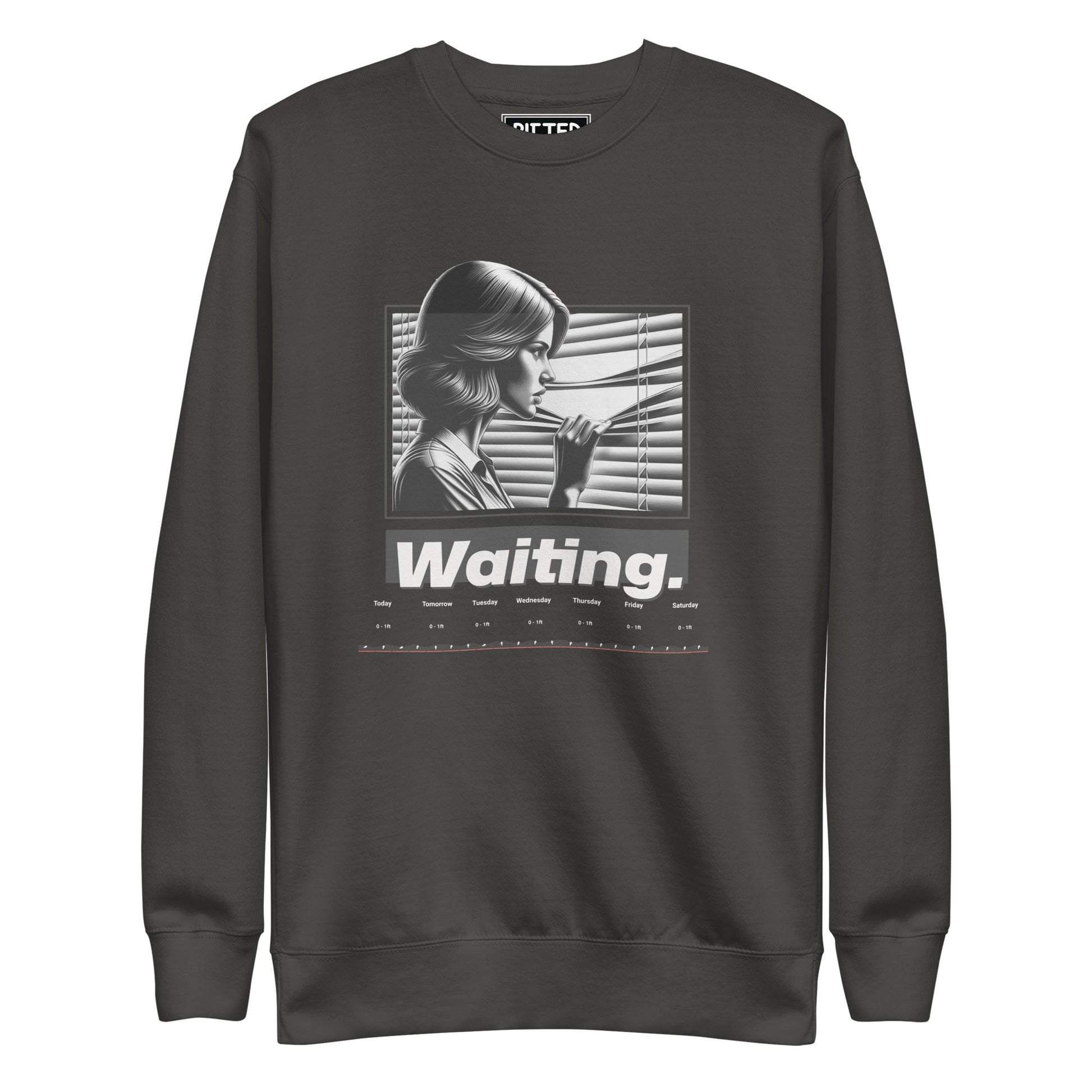 New England Surf Report Crewneck: Bold Style & Comfort Vintage Black