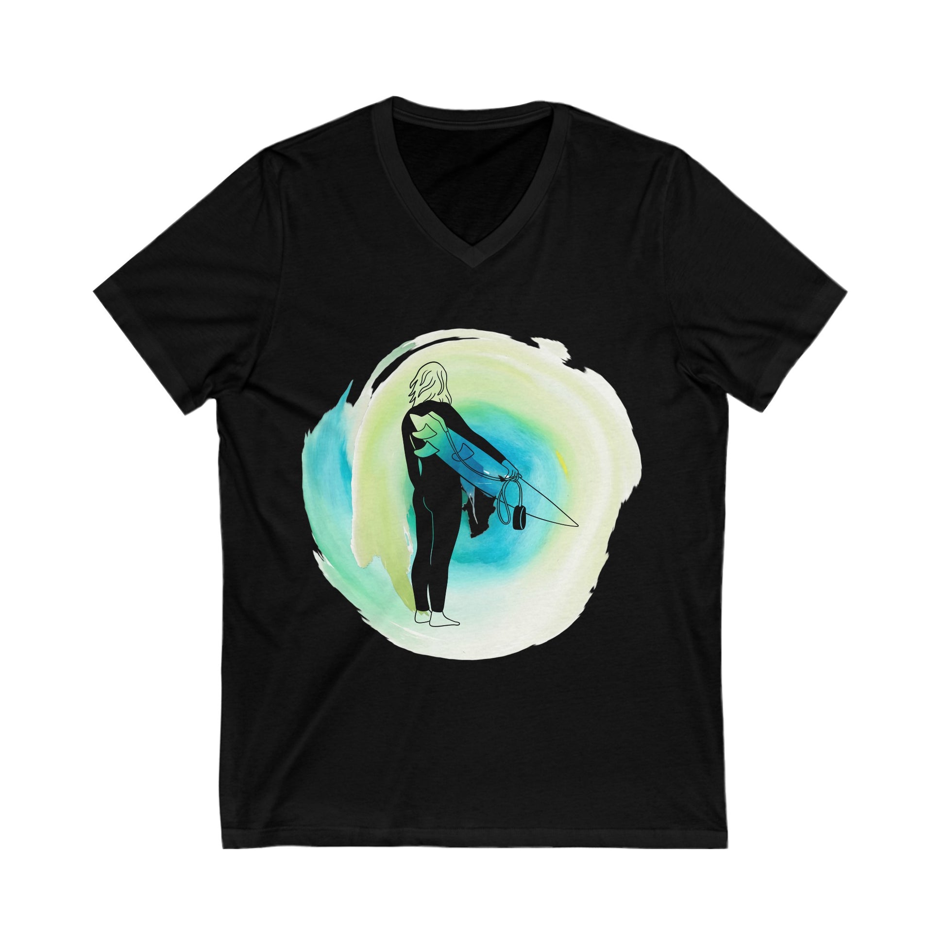 Own the Waves Women’s V-Neck Graphic T-Shirt by PITTED

