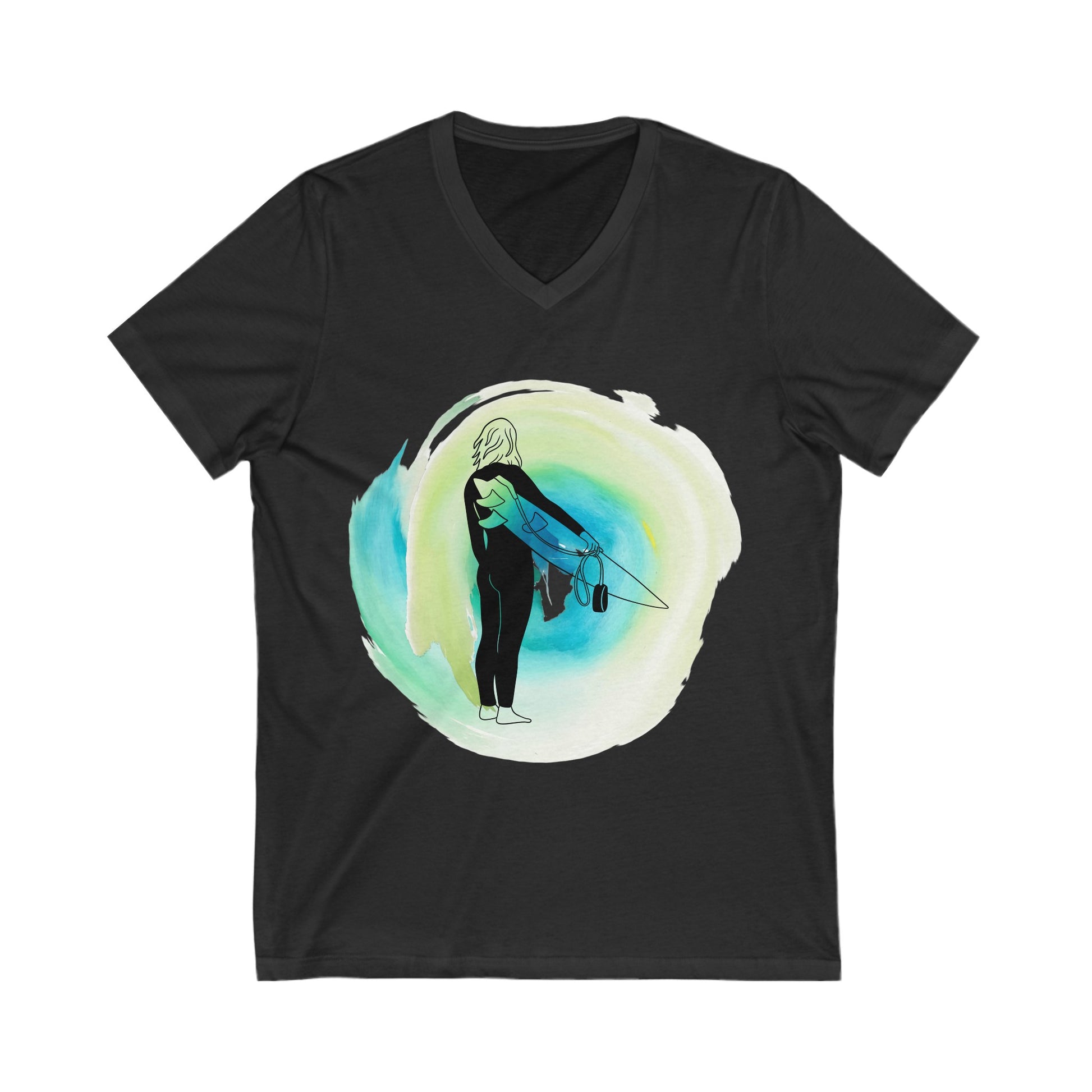 Own the Waves Women’s V-Neck Graphic T-Shirt by PITTED

