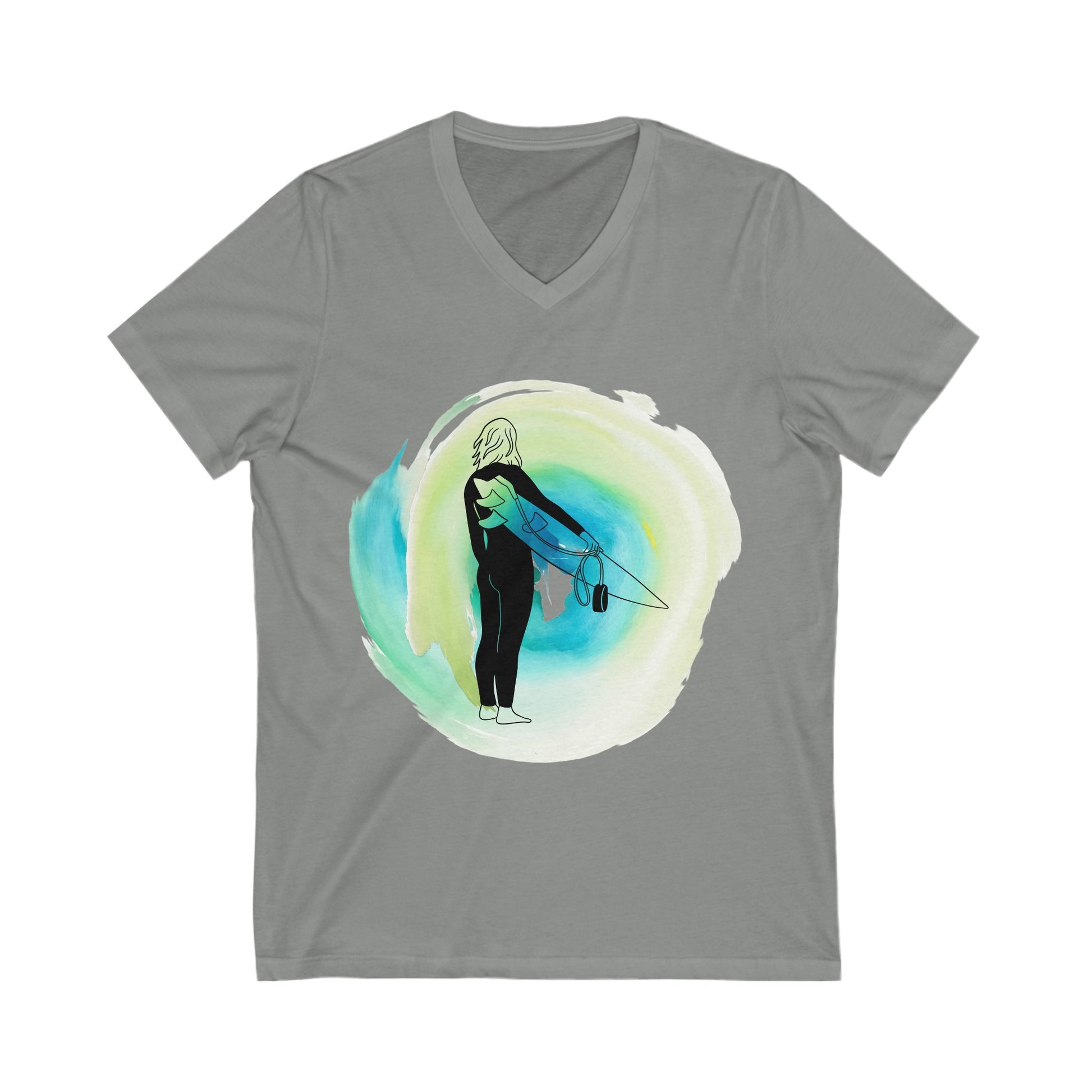 Own the Waves Women’s V-Neck Graphic T-Shirt by PITTED

