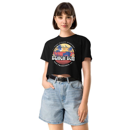 PITTED: Beach Bum Graphic Crop Top - Ride the Waves in Style