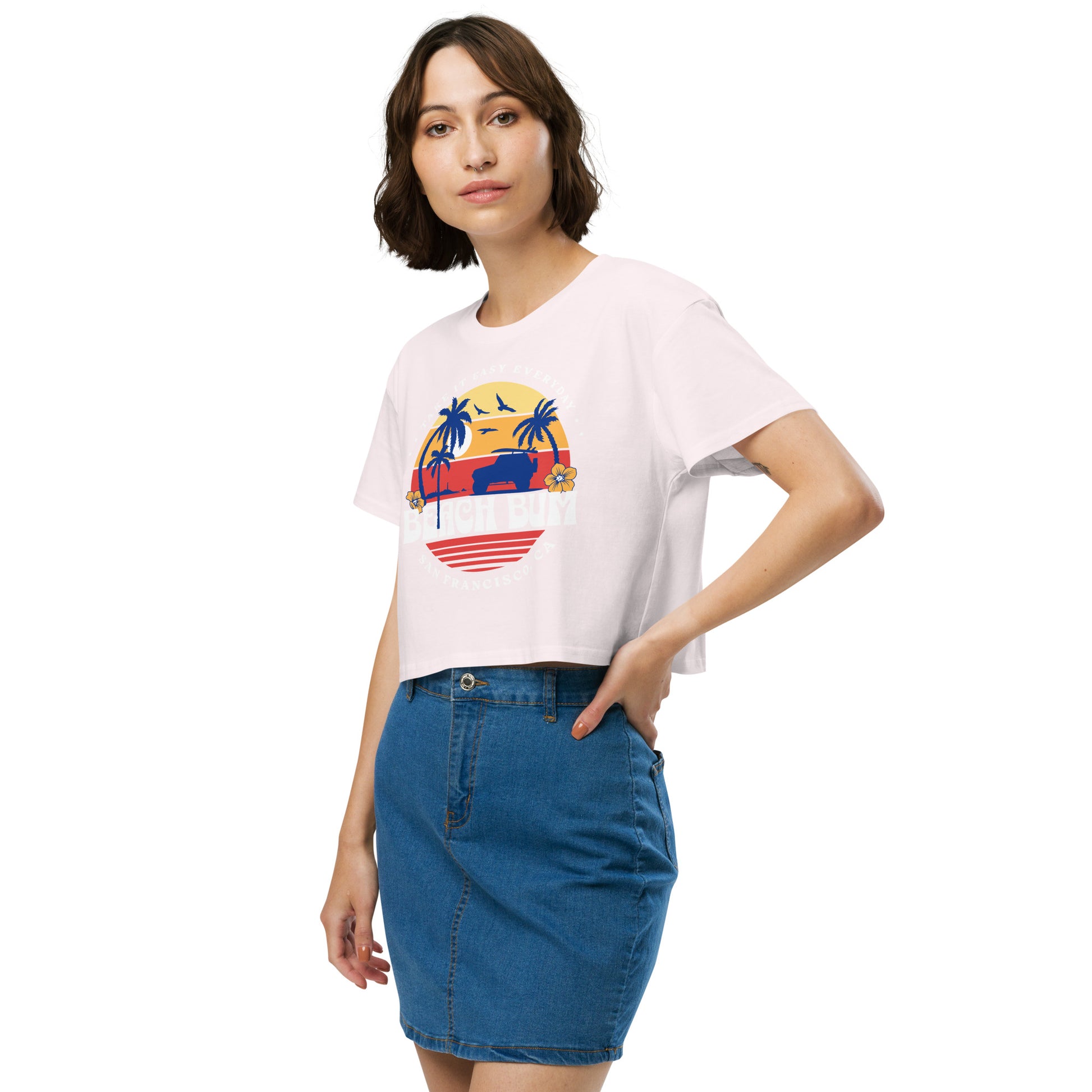 PITTED: Beach Bum Graphic Crop Top - Ride the Waves in Style