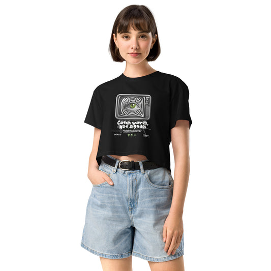 PITTED: Chase Wave Graphic Crop Top – Soft, Stylish, and Eco-Friendly