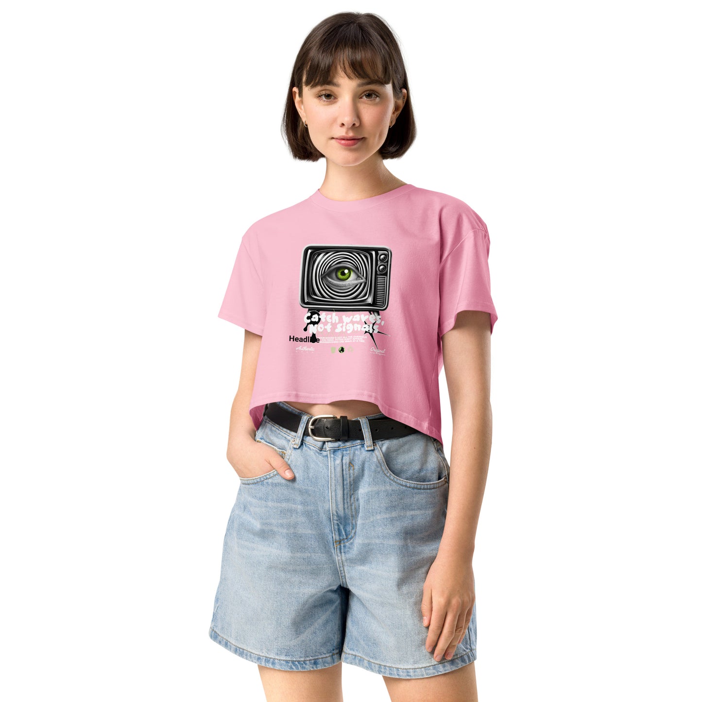 PITTED: Chase Wave Graphic Crop Top – Soft, Stylish, and Eco-Friendly