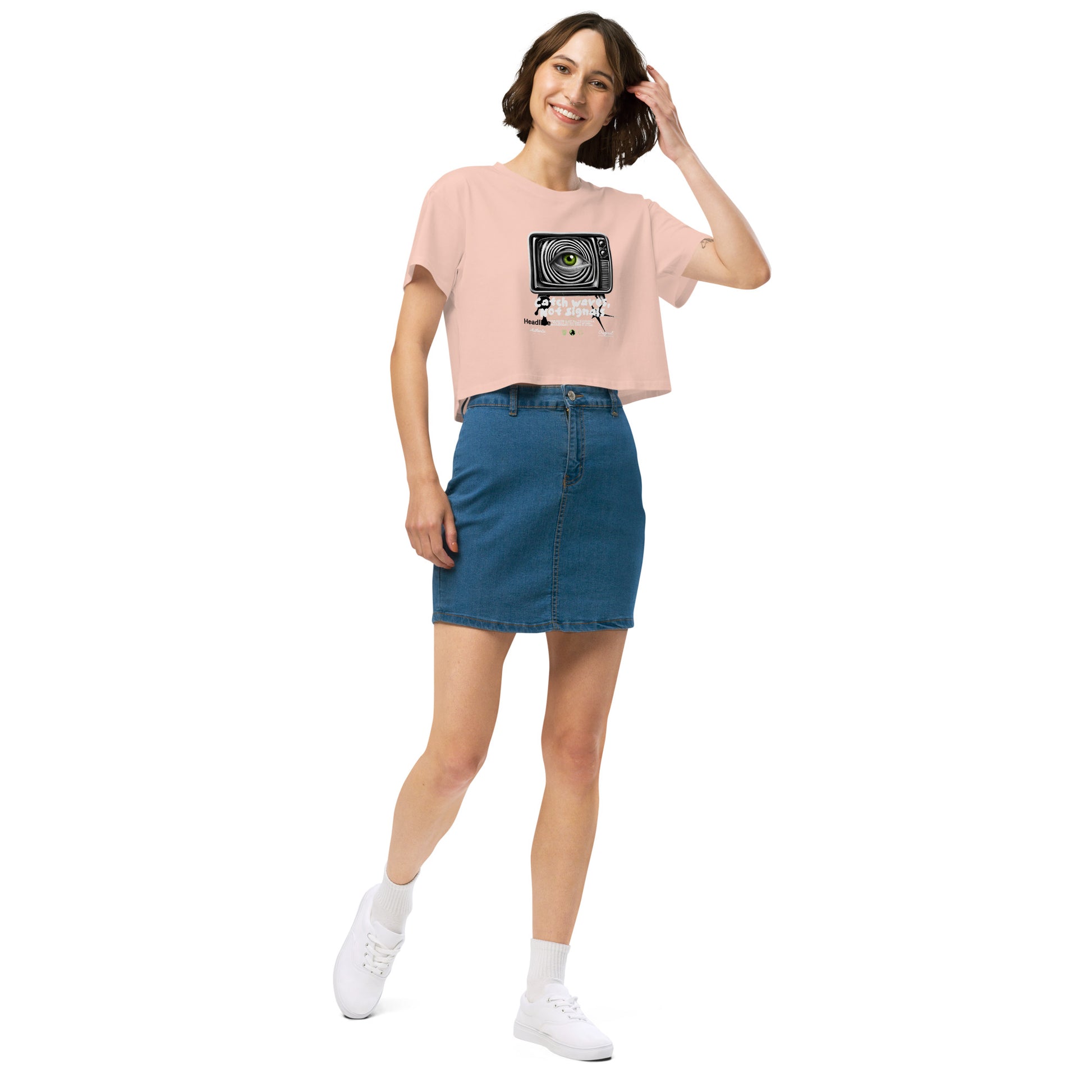PITTED: Chase Wave Graphic Crop Top – Soft, Stylish, and Eco-Friendly