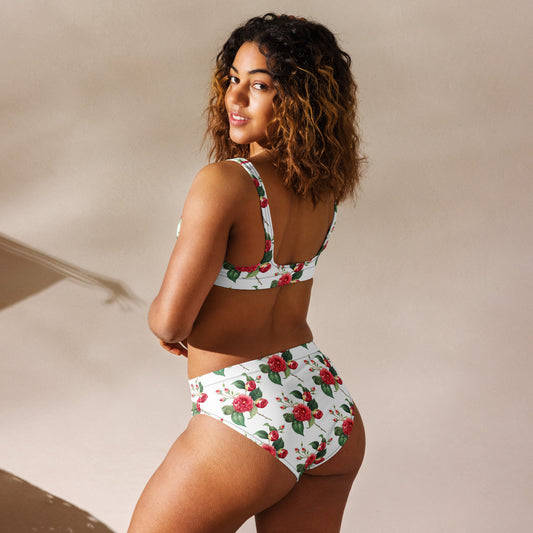 PITTED Classic Rose Floral Bikini – Chic & Eco-Friendly Swimwear