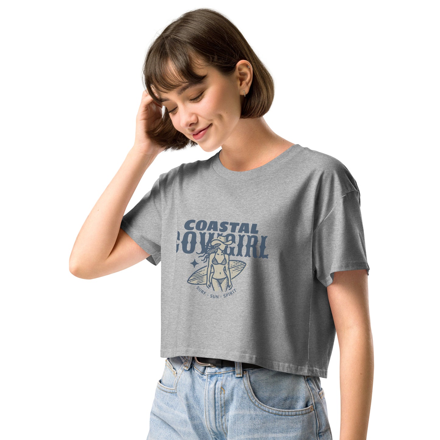 PITTED: Coastal Cowgirl Graphic Crop Top – Trendy & Eco-Friendly