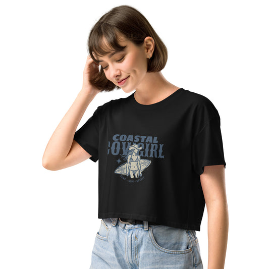 PITTED: Coastal Cowgirl Graphic Crop Top – Trendy & Eco-Friendly
