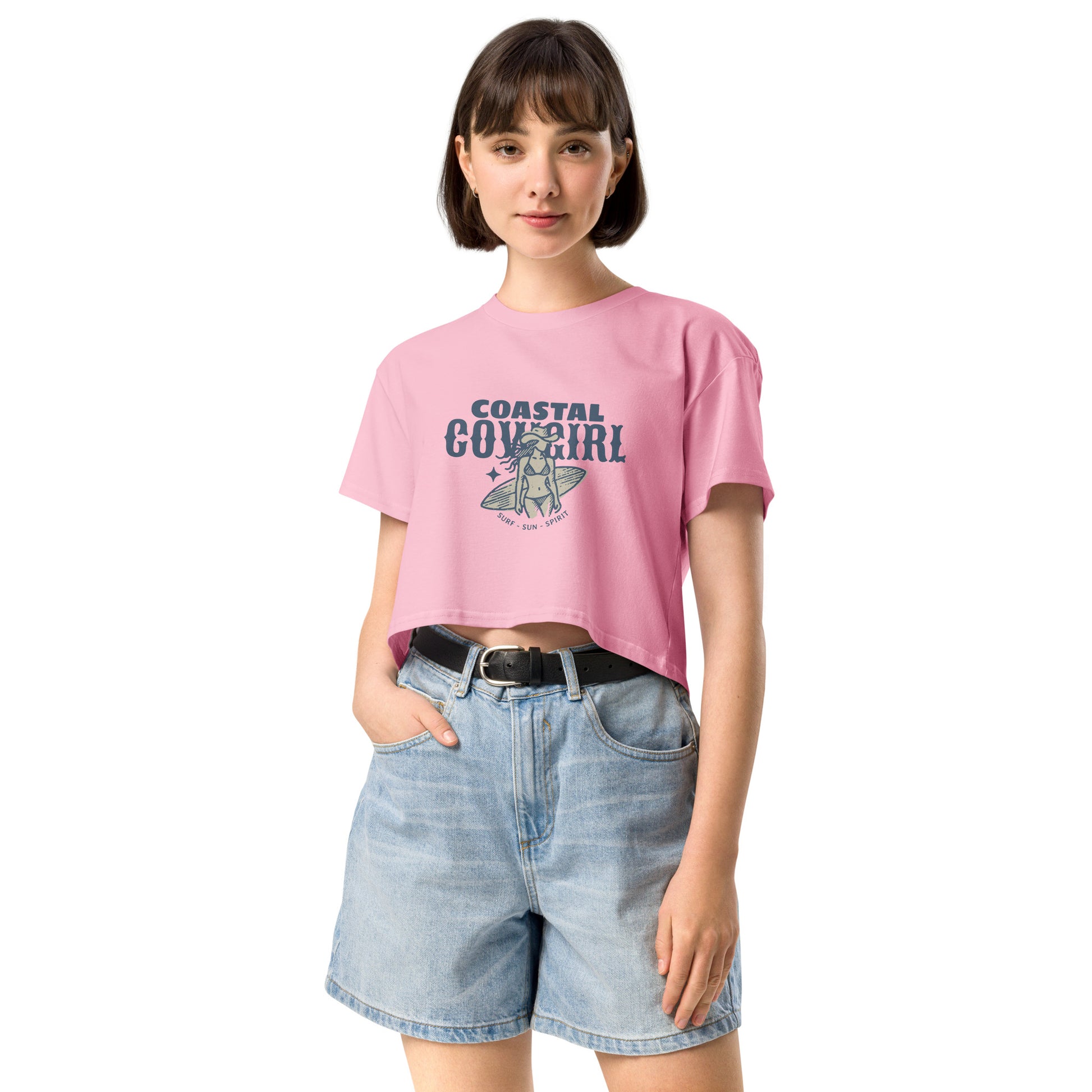 PITTED: Coastal Cowgirl Graphic Crop Top – Trendy & Eco-Friendly
