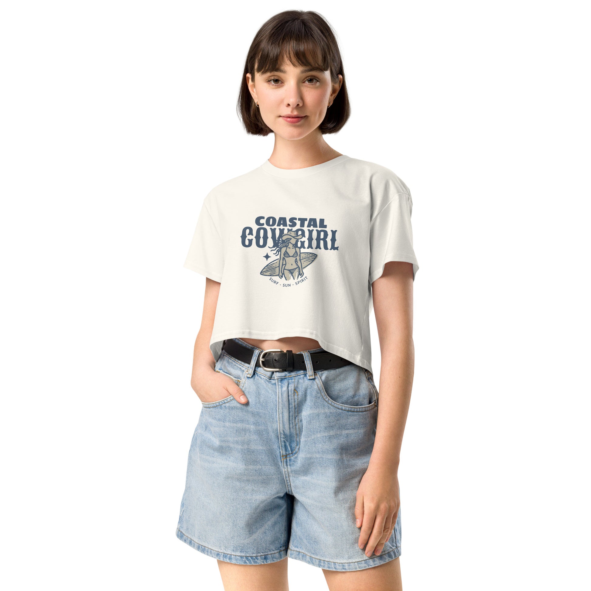 PITTED: Coastal Cowgirl Graphic Crop Top – Trendy & Eco-Friendly