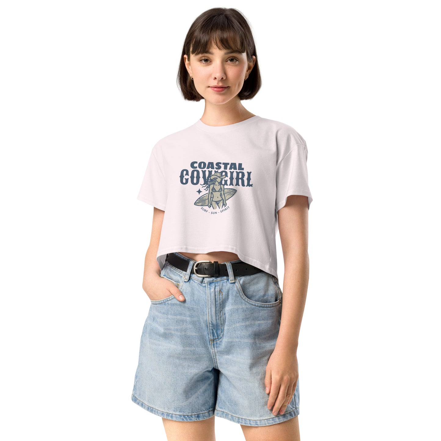 PITTED: Coastal Cowgirl Graphic Crop Top – Trendy & Eco-Friendly