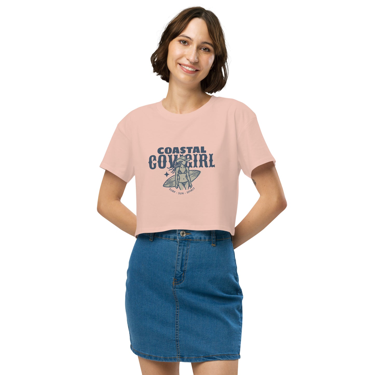 PITTED: Coastal Cowgirl Graphic Crop Top – Trendy & Eco-Friendly