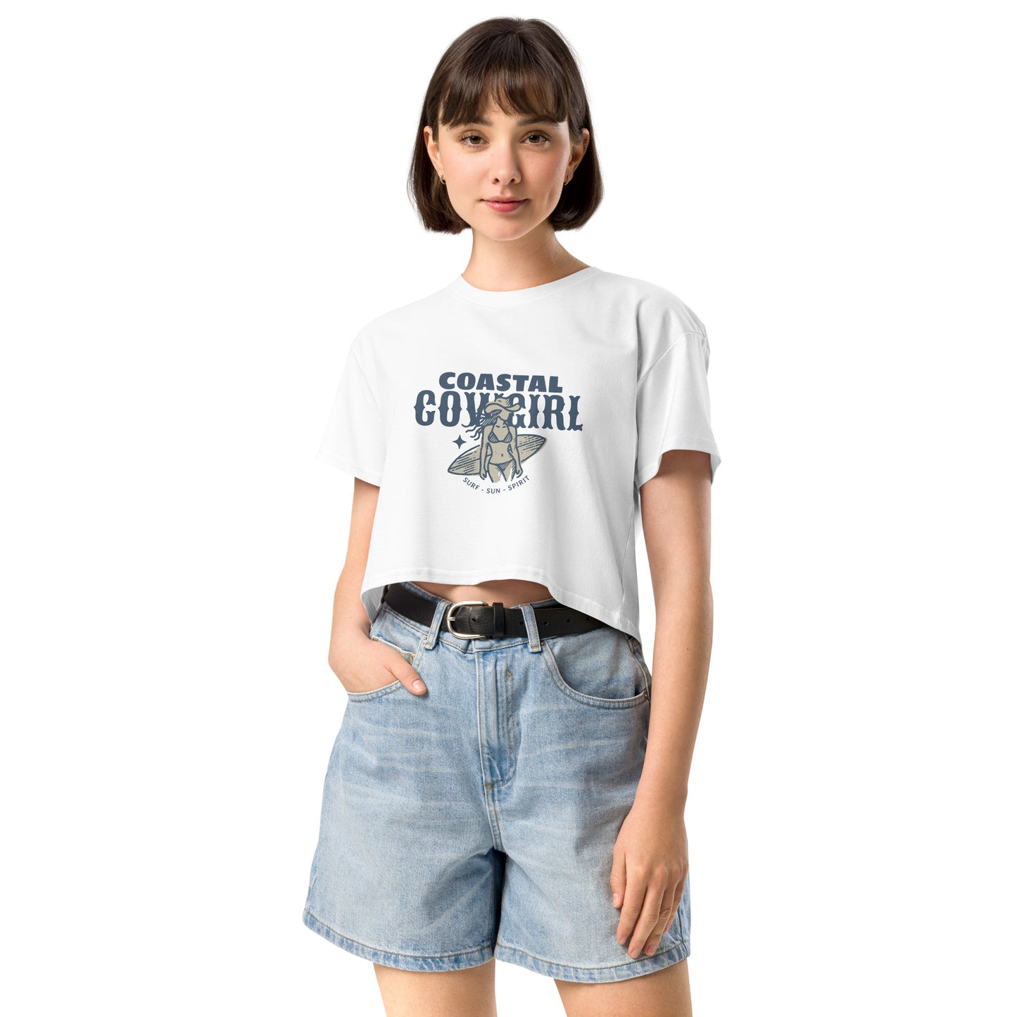 PITTED: Coastal Cowgirl Graphic Crop Top – Trendy & Eco-Friendly