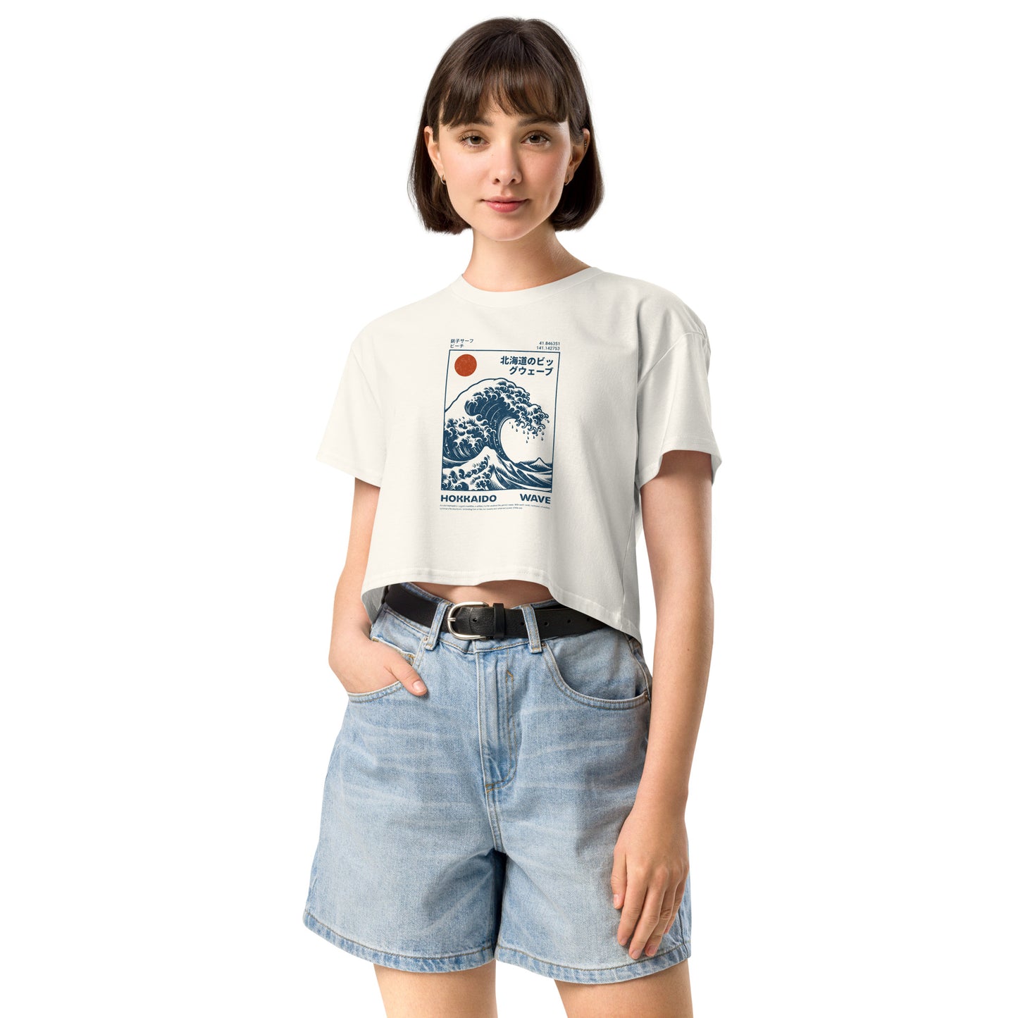 PITTED: HOKKAIDO WAVE Graphic Crop Top – Stylish & Eco-Friendly
