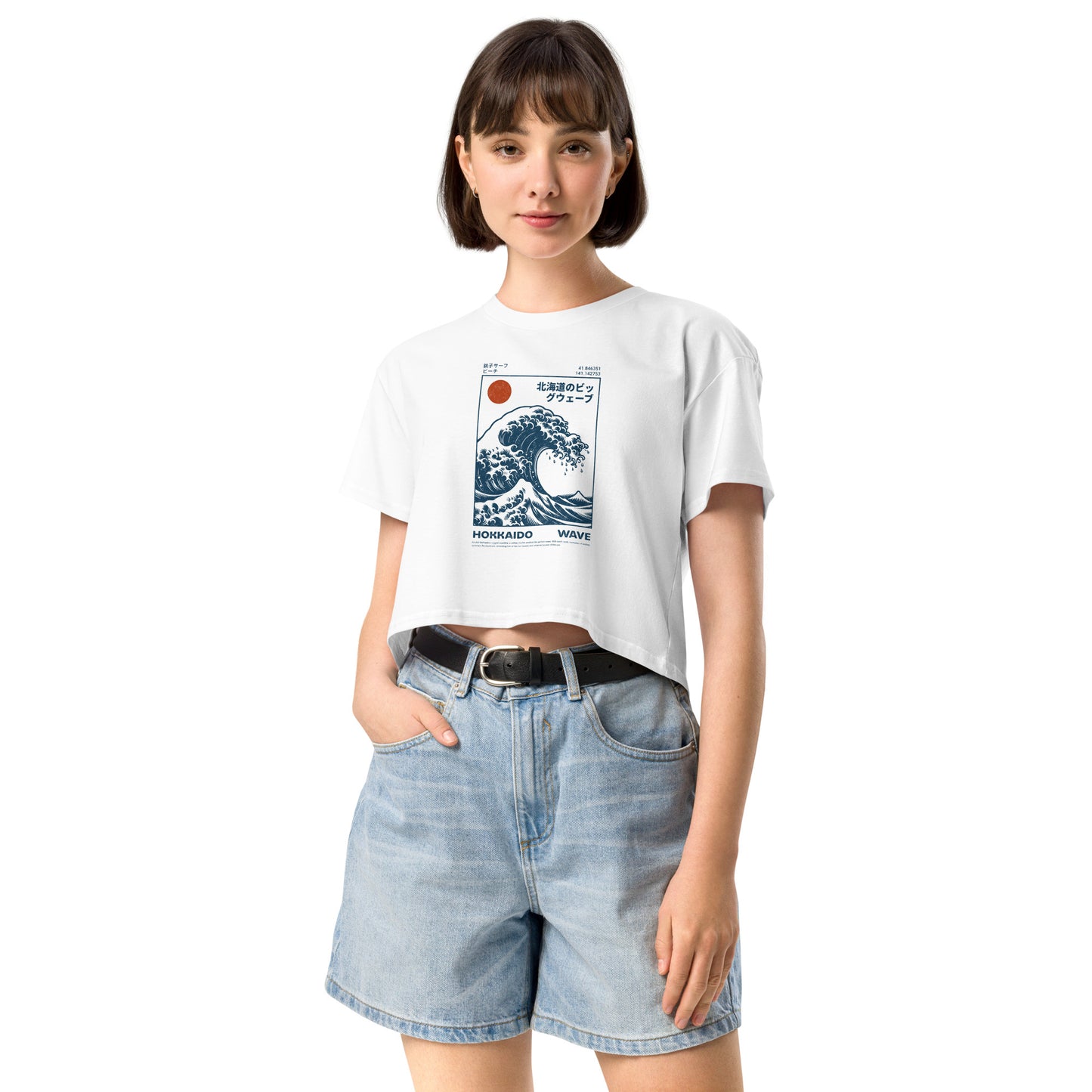 PITTED: HOKKAIDO WAVE Graphic Crop Top – Stylish & Eco-Friendly