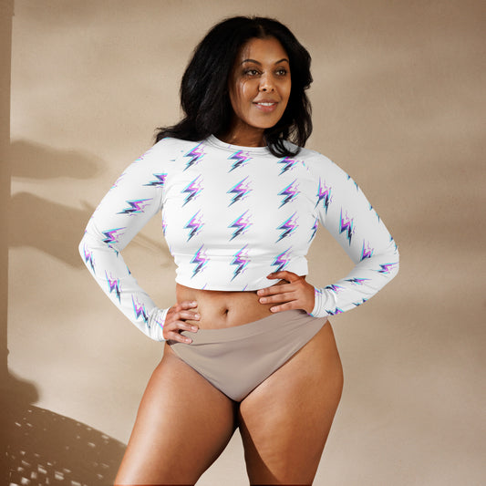 PITTED: Hyperwave Lightning Bolt Crop Top: Eco-Friendly & Trendy