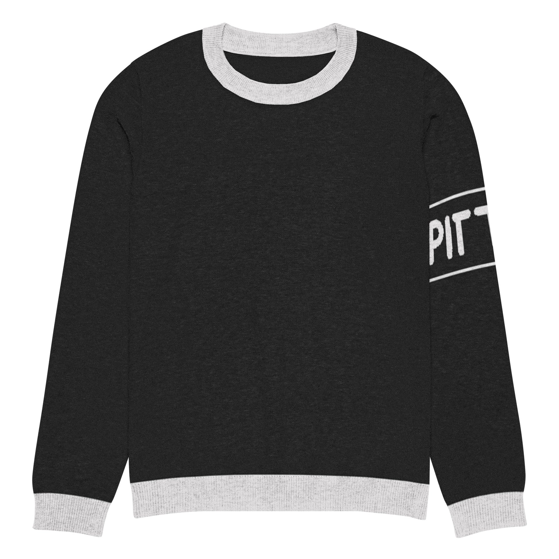 PITTED Knitted Crew Neck: Cozy Style With an Edgy Twist Black Front 2
