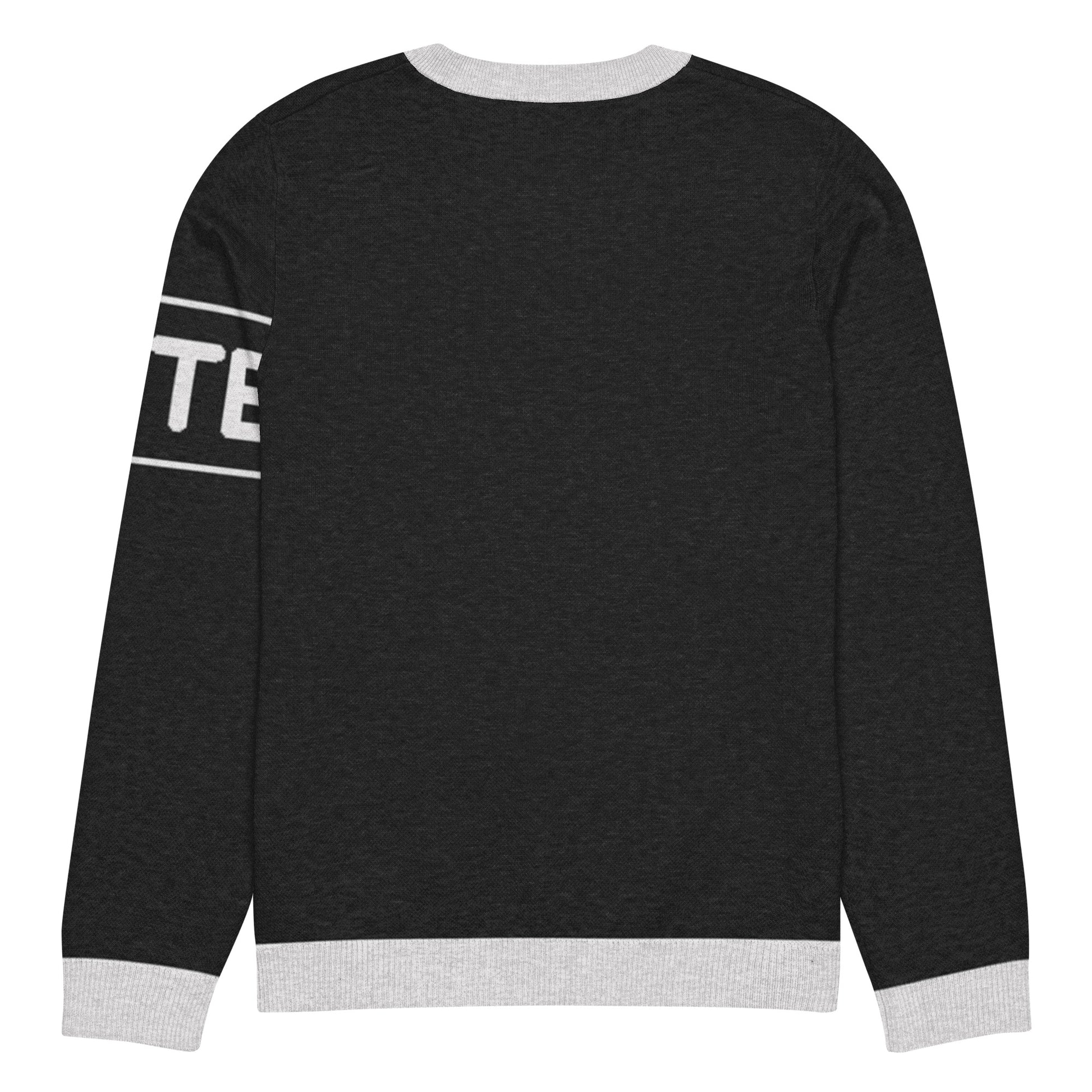 PITTED Knitted Crew Neck: Cozy Style With an Edgy Twist Black Back 