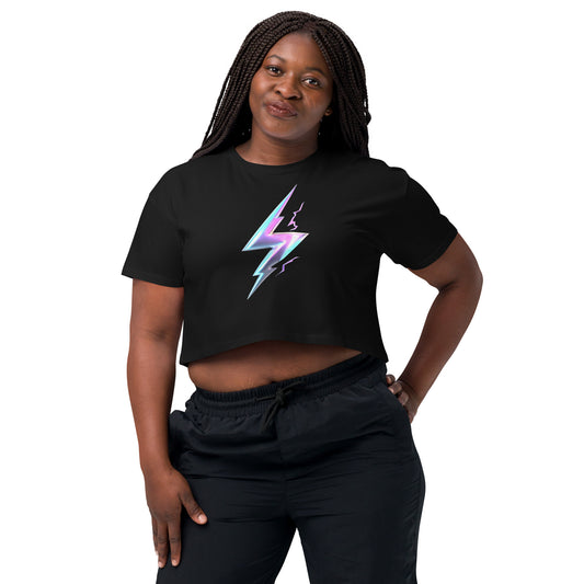 PITTED Lightning Bolt Crop Top - Electrify Your Style