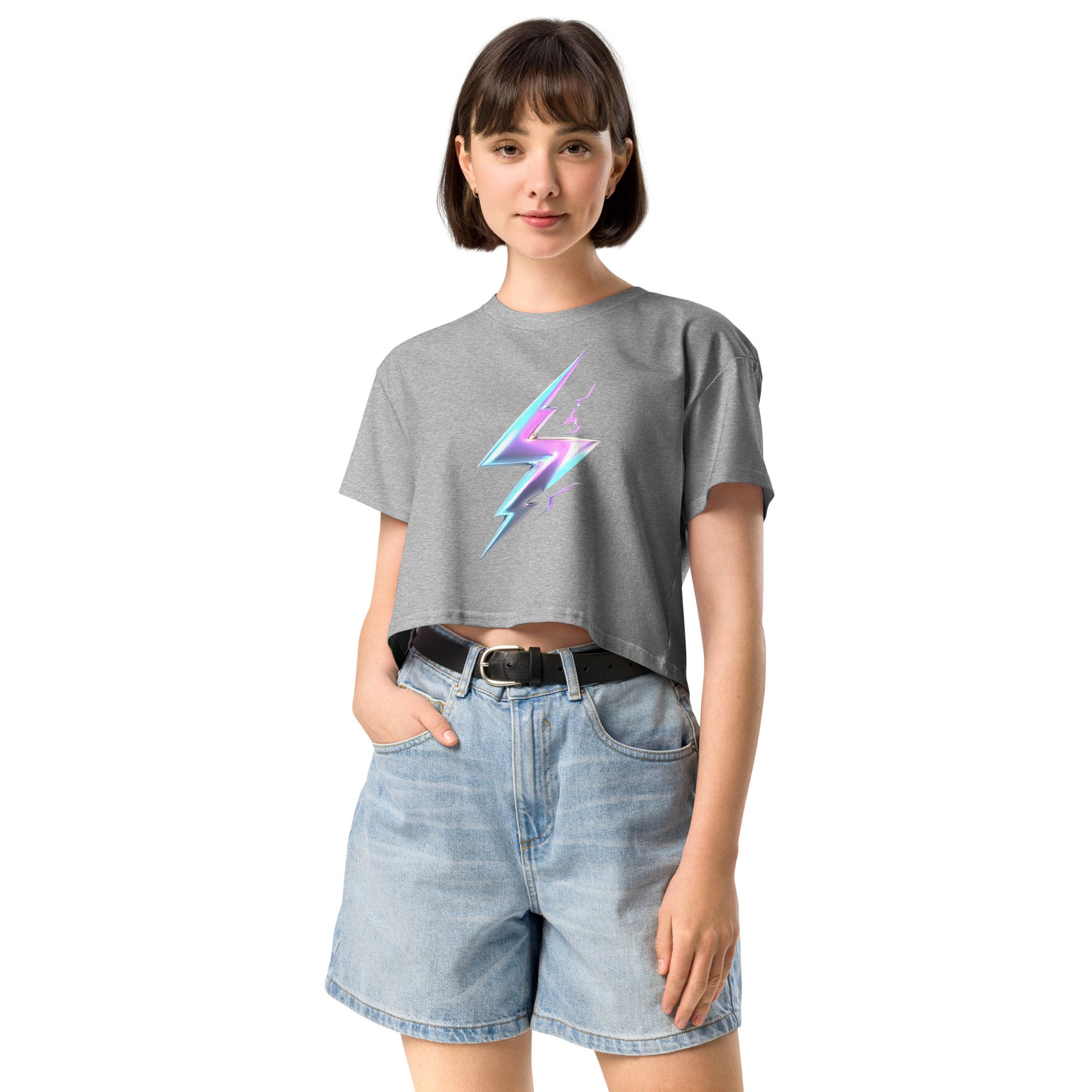 PITTED Lightning Bolt Crop Top - Electrify Your Style