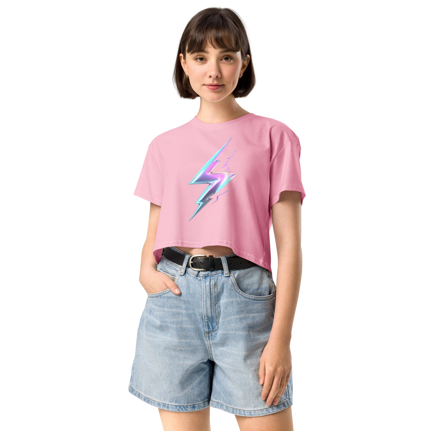 PITTED Lightning Bolt Crop Top - Electrify Your Style