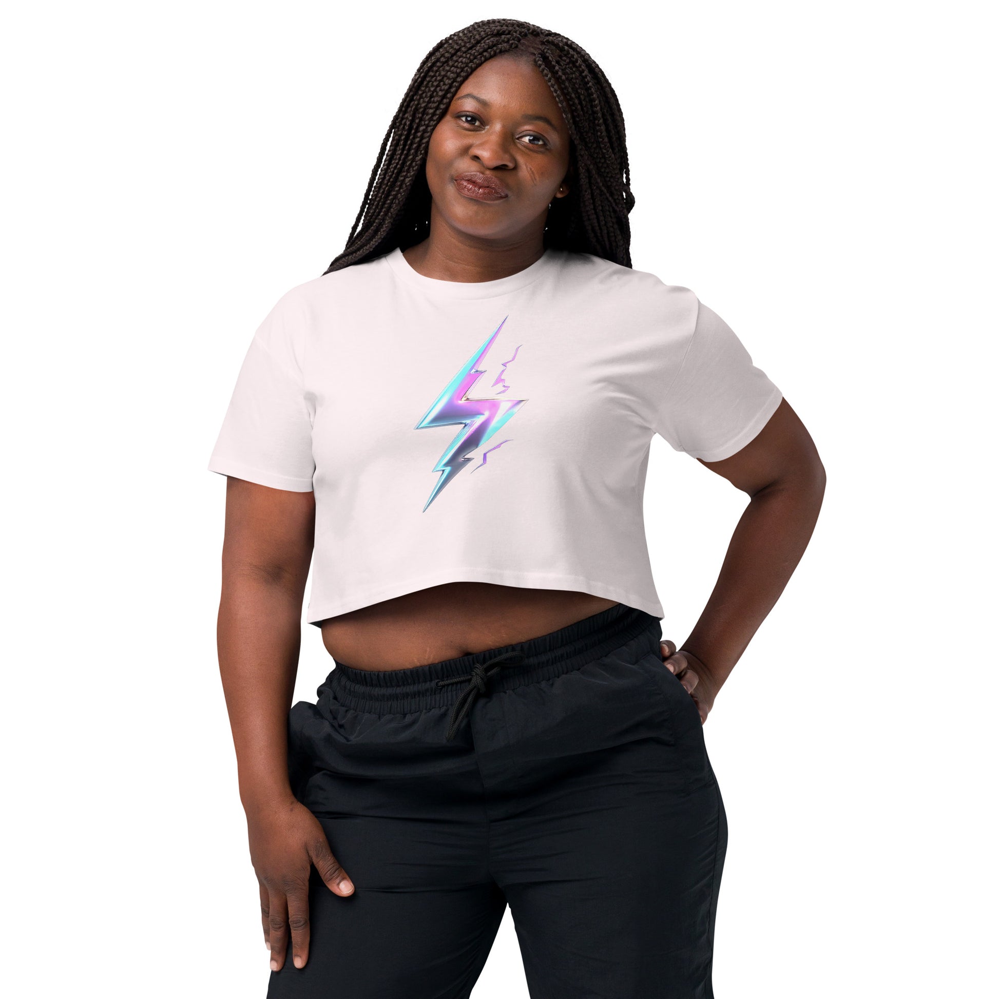 PITTED Lightning Bolt Crop Top - Electrify Your Style