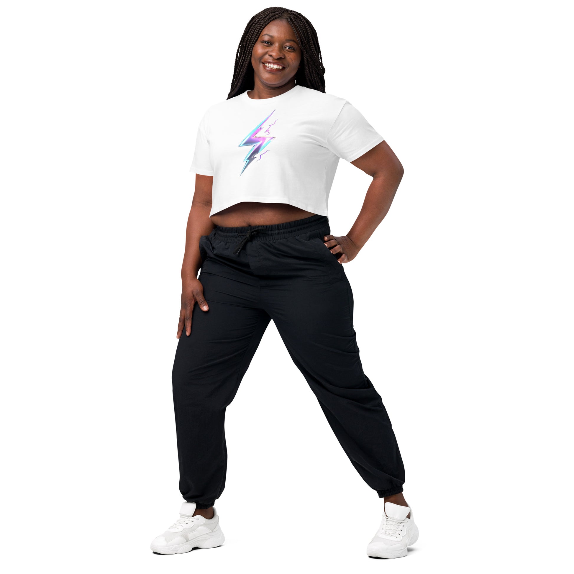 PITTED Lightning Bolt Crop Top - Electrify Your Style