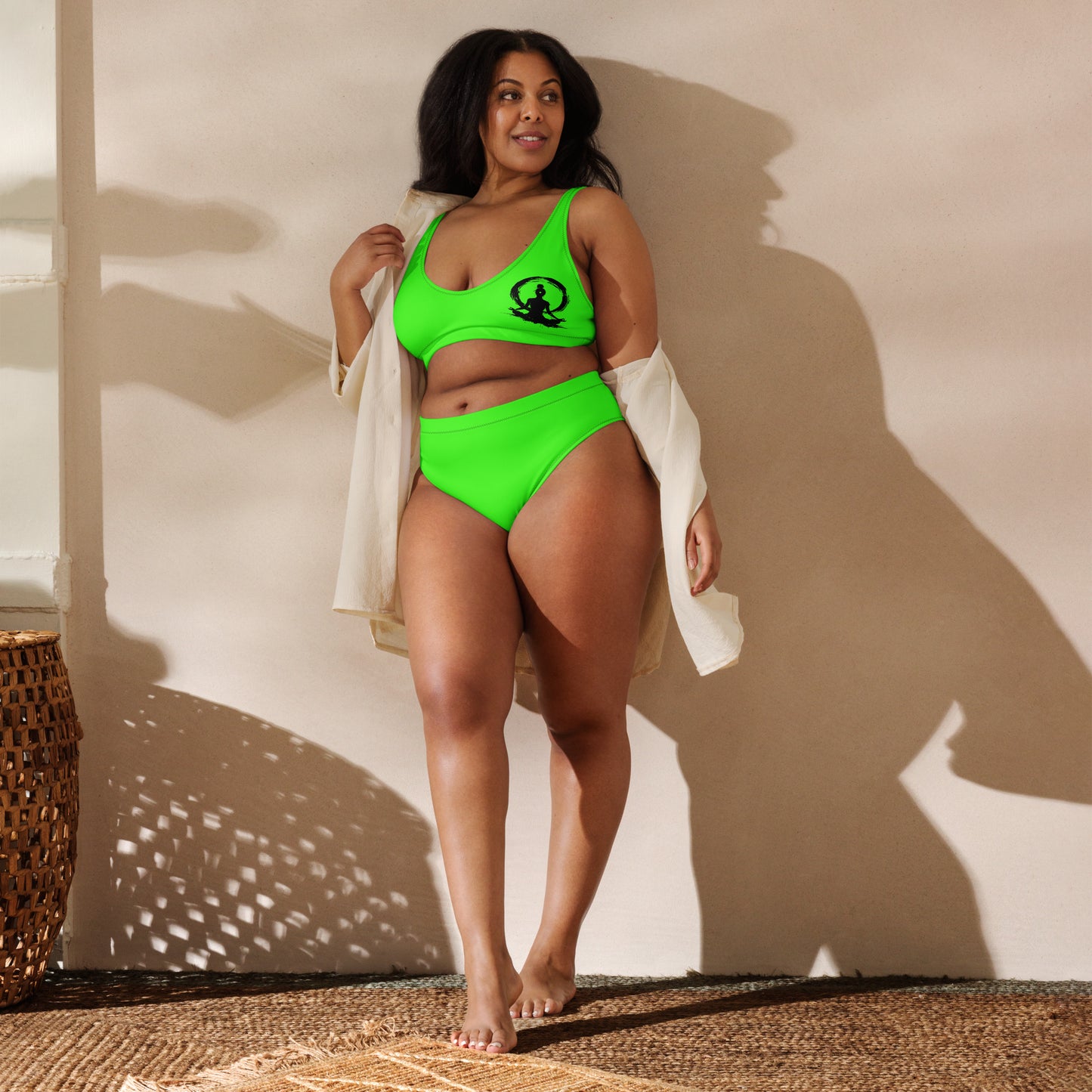 PITTED: Neon Green Mediation Bikini – Vibrant & Eco-Friendly Swimwear