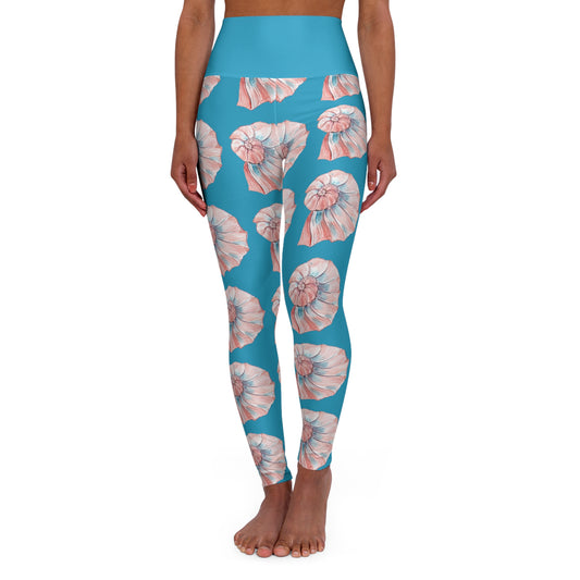 PITTED Ocean Sea Shell Yoga Leggings | Coastal Style & Comfort

