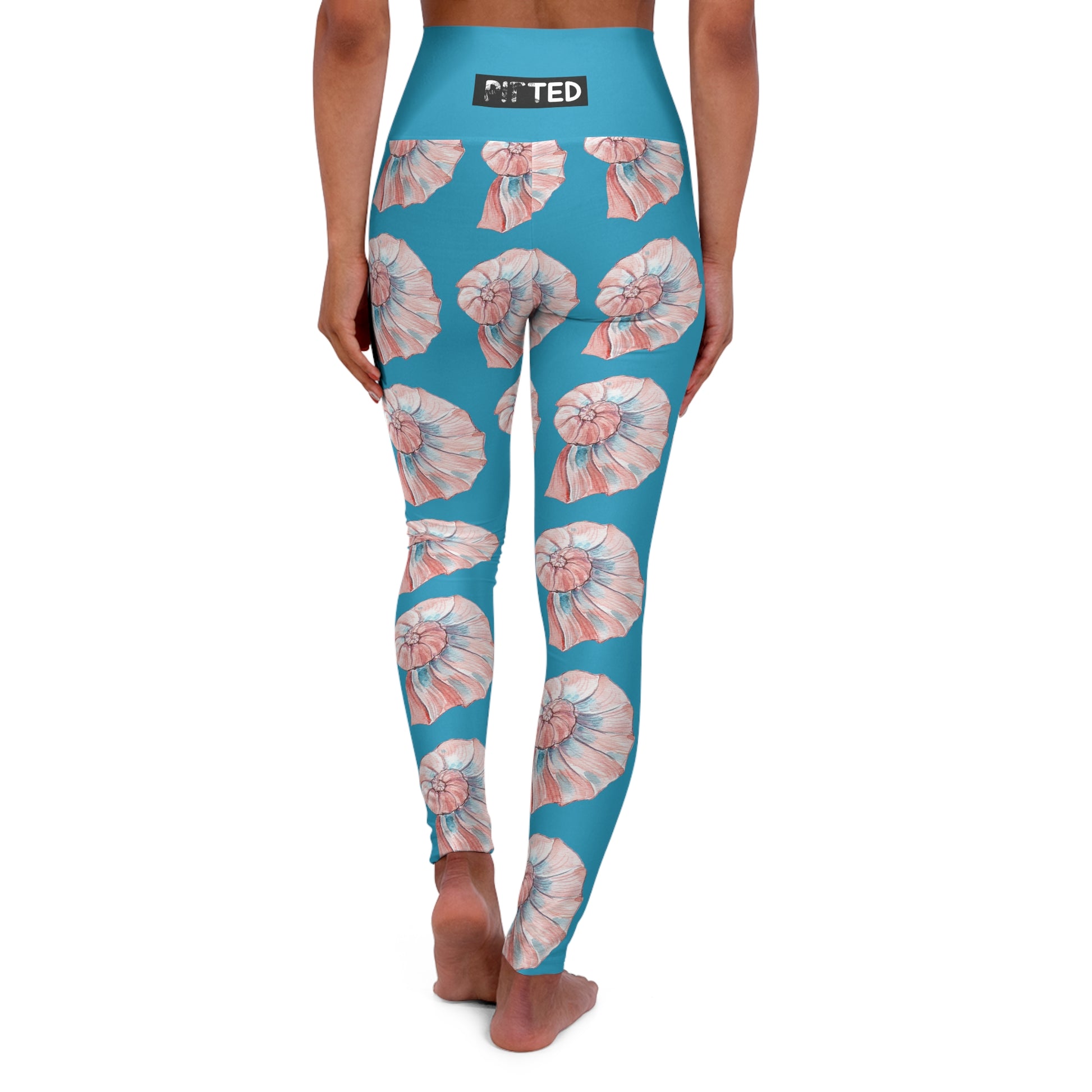 PITTED Ocean Sea Shell Yoga Leggings | Coastal Style & Comfort


