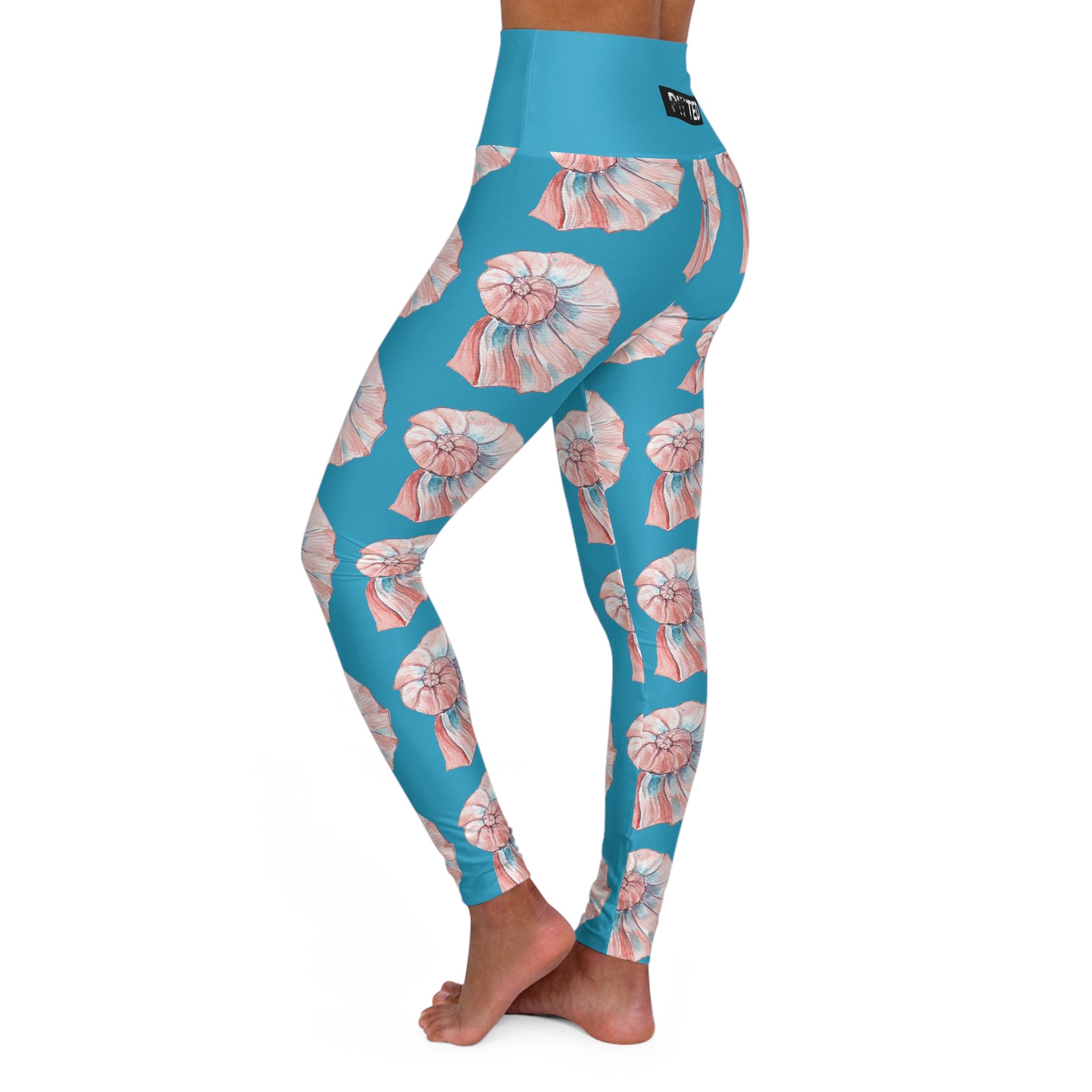 PITTED Ocean Sea Shell Yoga Leggings | Coastal Style & Comfort

