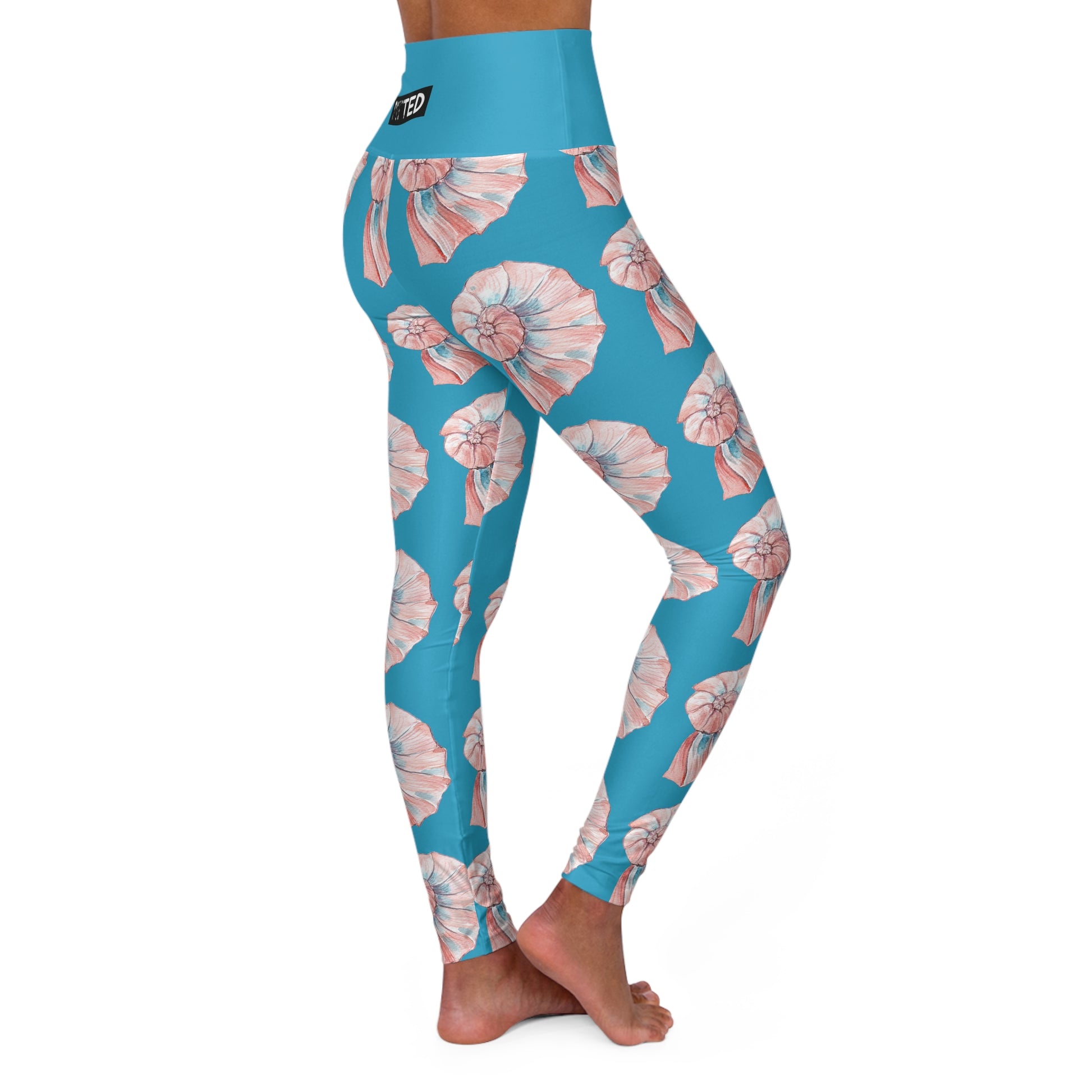 PITTED Ocean Sea Shell Yoga Leggings | Coastal Style & Comfort

