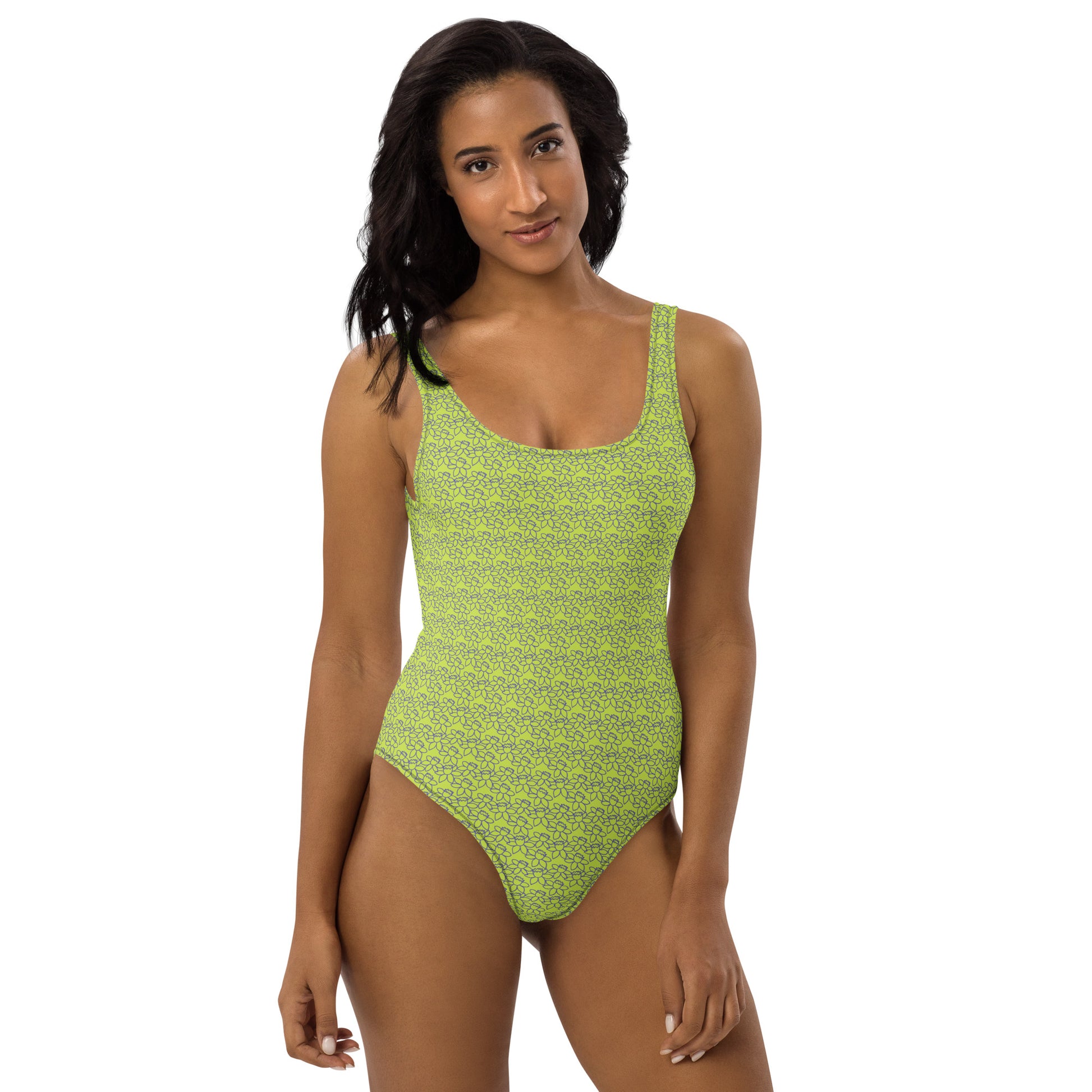 PITTED Purple Flower One-Piece – Flattering and Durable Swimwear