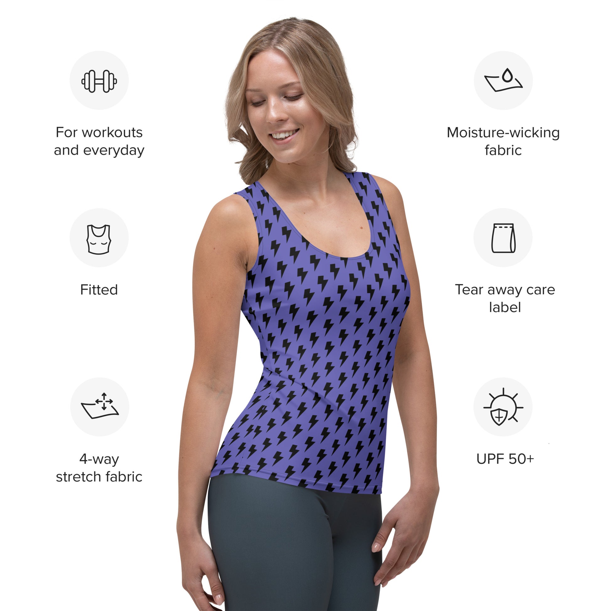 PITTED Purple Lightning Tank Top - Electrify Your Style