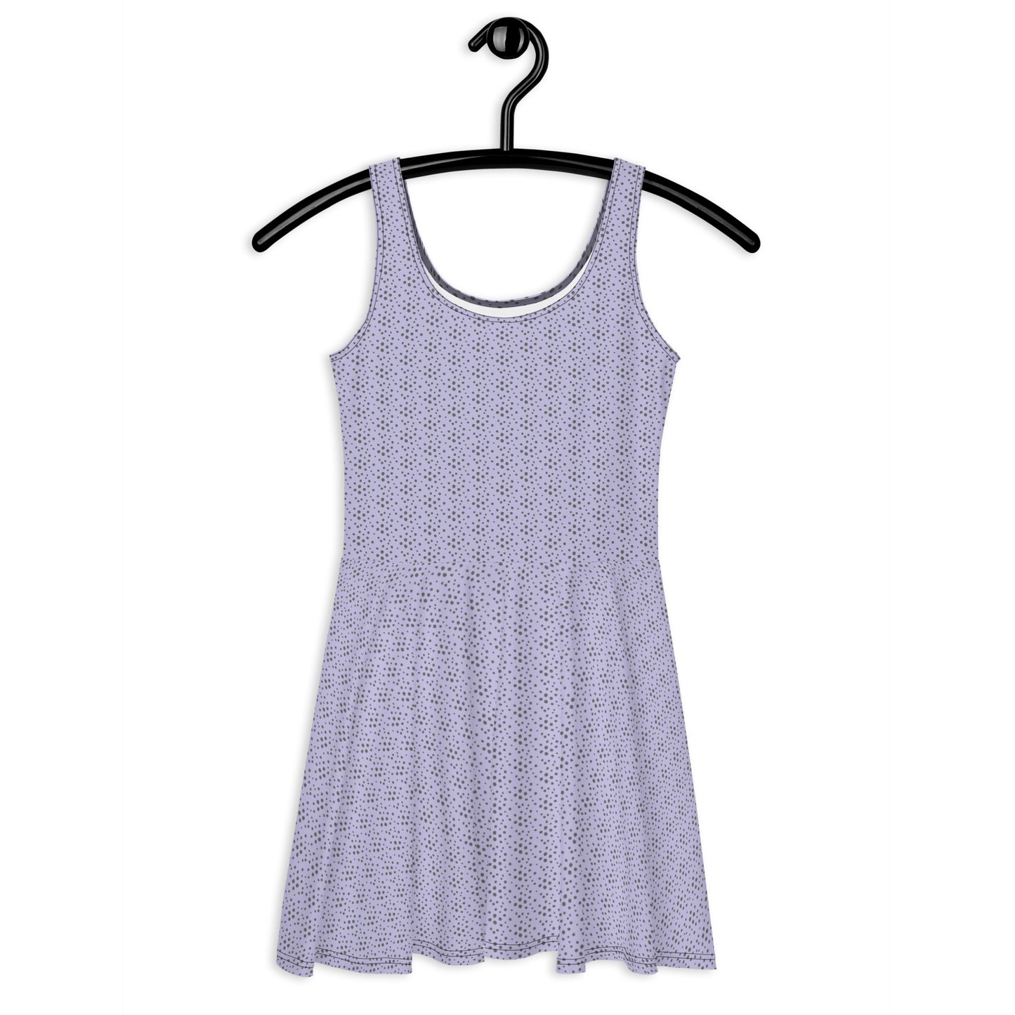 PITTED: Purple Spray Skater Dress, Chic & Eco-Friendly Style