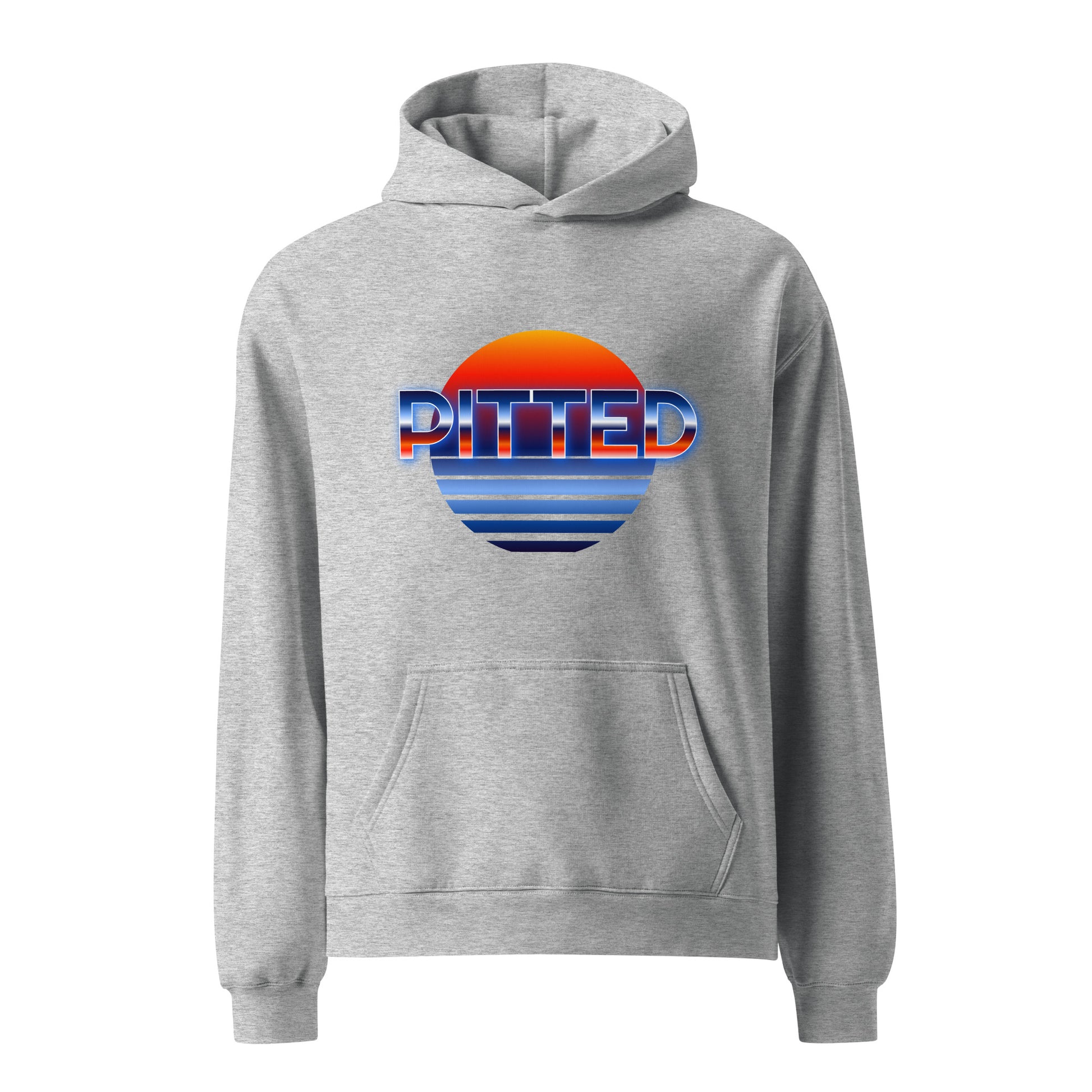 PITTED VISION Hoodie: Oversized Comfort, Bold Style Althletic Heather Grey