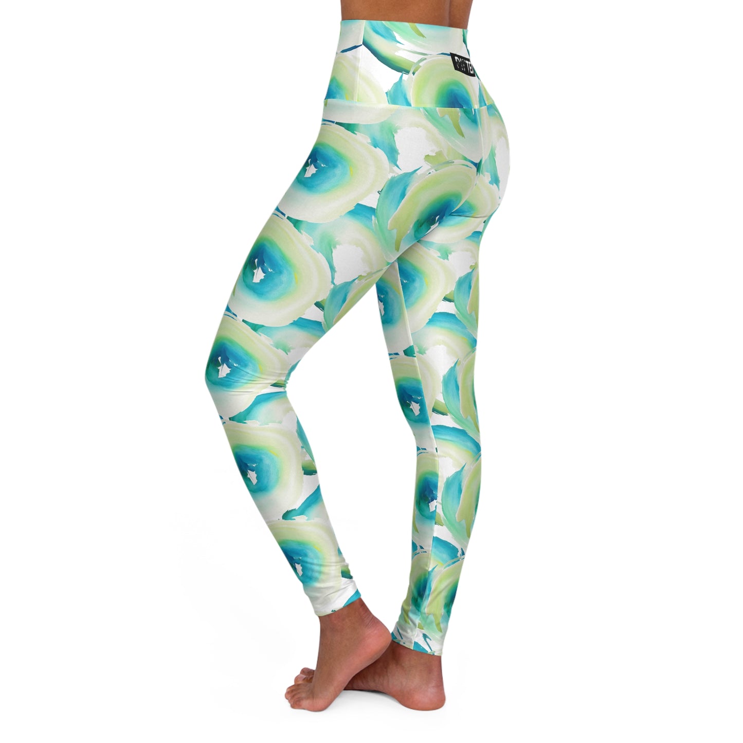 PITTED Water Color Green Dreams Yoga Leggings | Vibrant & Stylish

