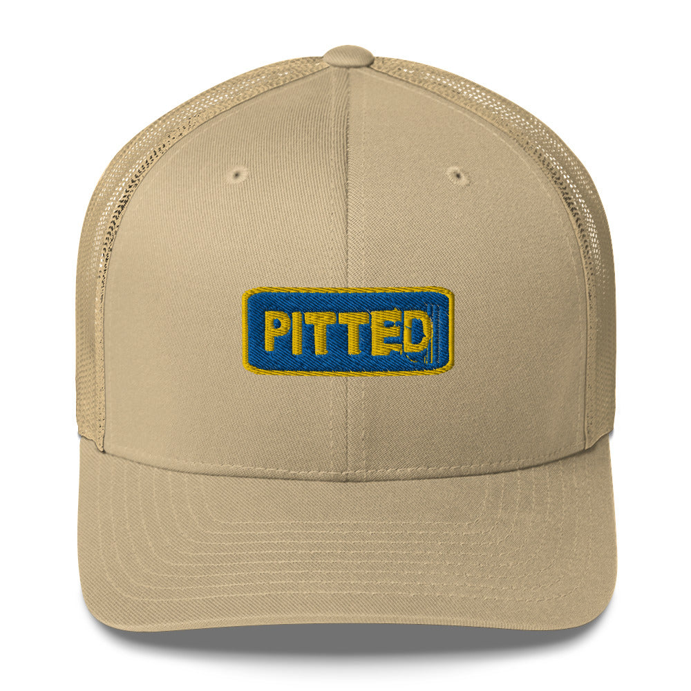 PITTED Yellow and Blue Trucker Hat – Surf in Style