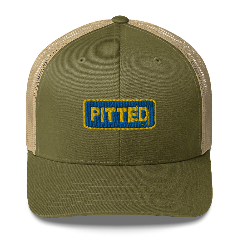PITTED Yellow and Blue Trucker Hat – Surf in Style