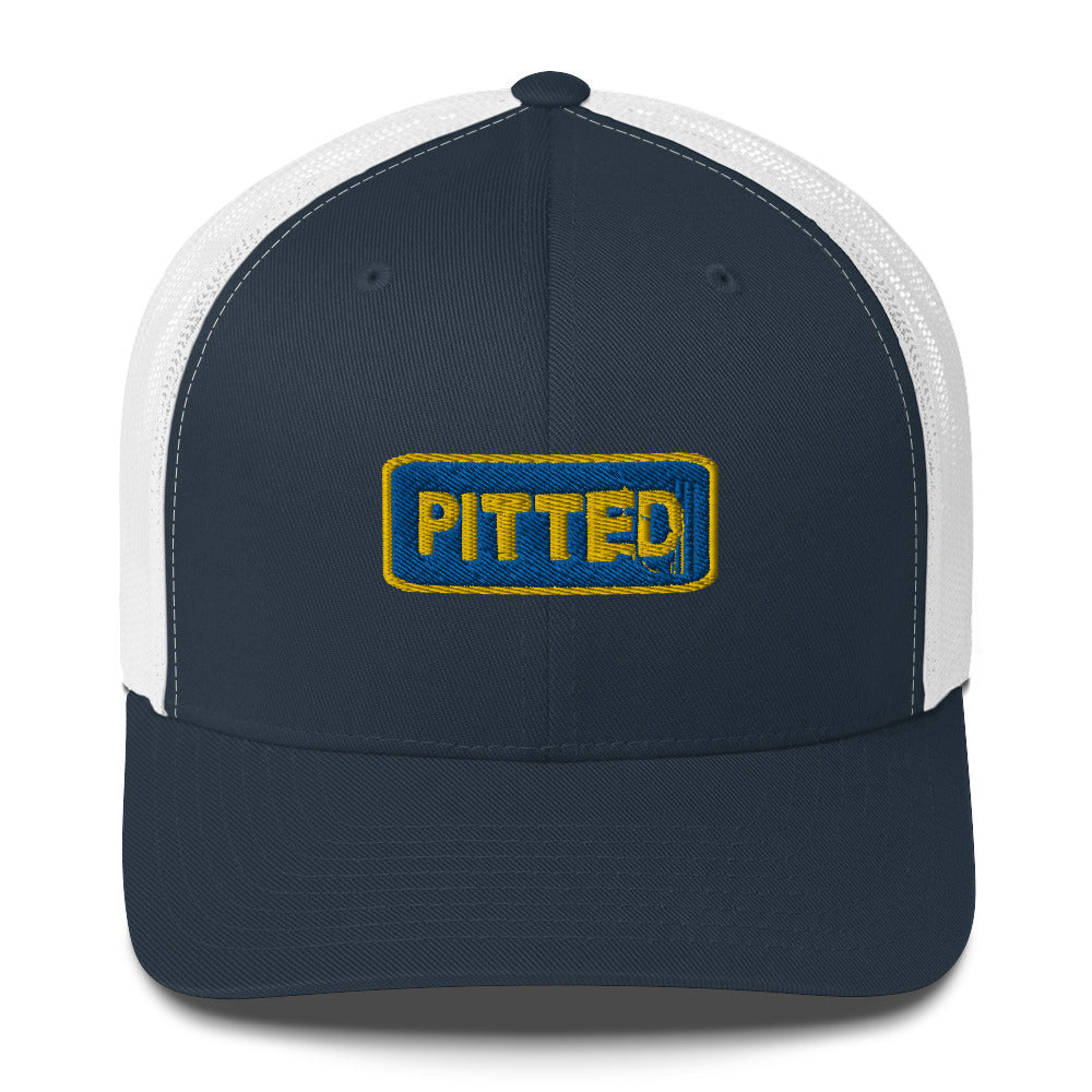 PITTED Yellow and Blue Trucker Hat – Surf in Style
