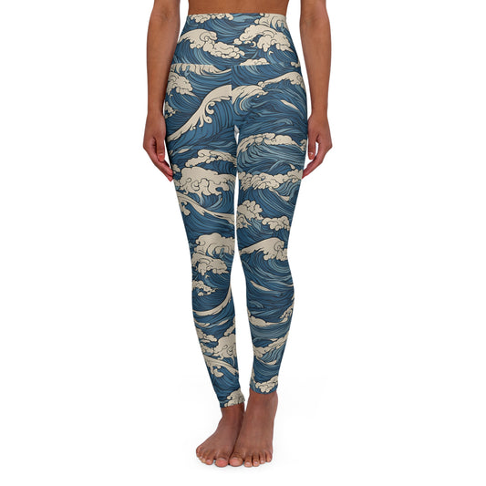 PITTED "You're the Wave" High-Waisted Yoga Leggings | Bold & Stylish

