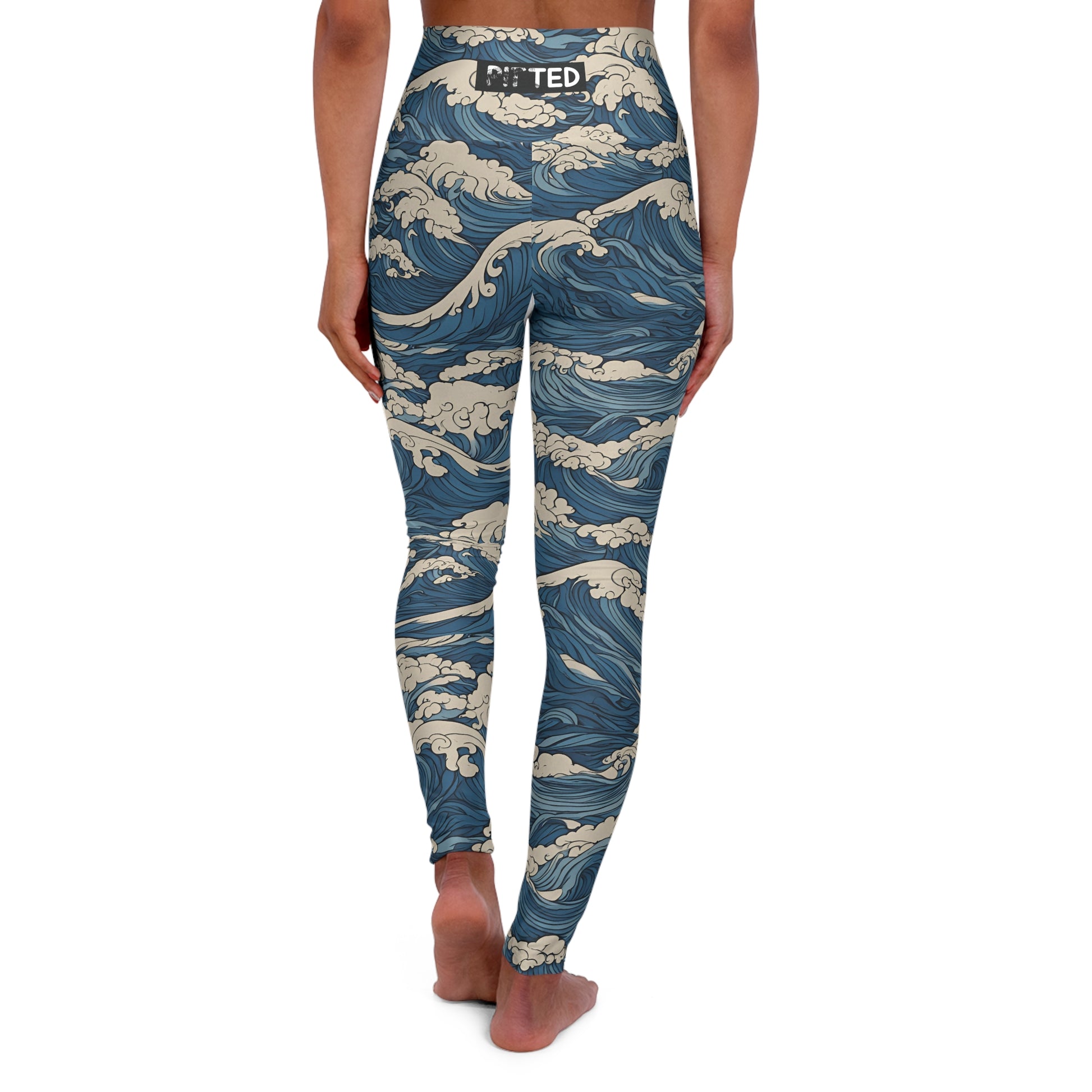 PITTED "You're the Wave" High-Waisted Yoga Leggings | Bold & Stylish

